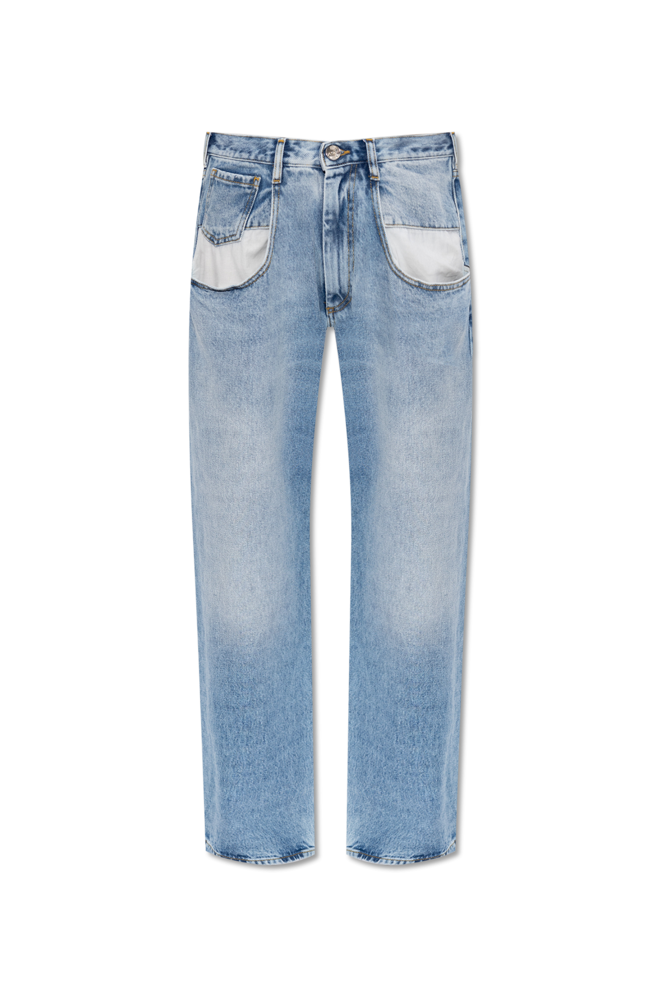 Maison Margiela Jeansy Z Prostymi Nogawkami, Kobiety, Niebieski