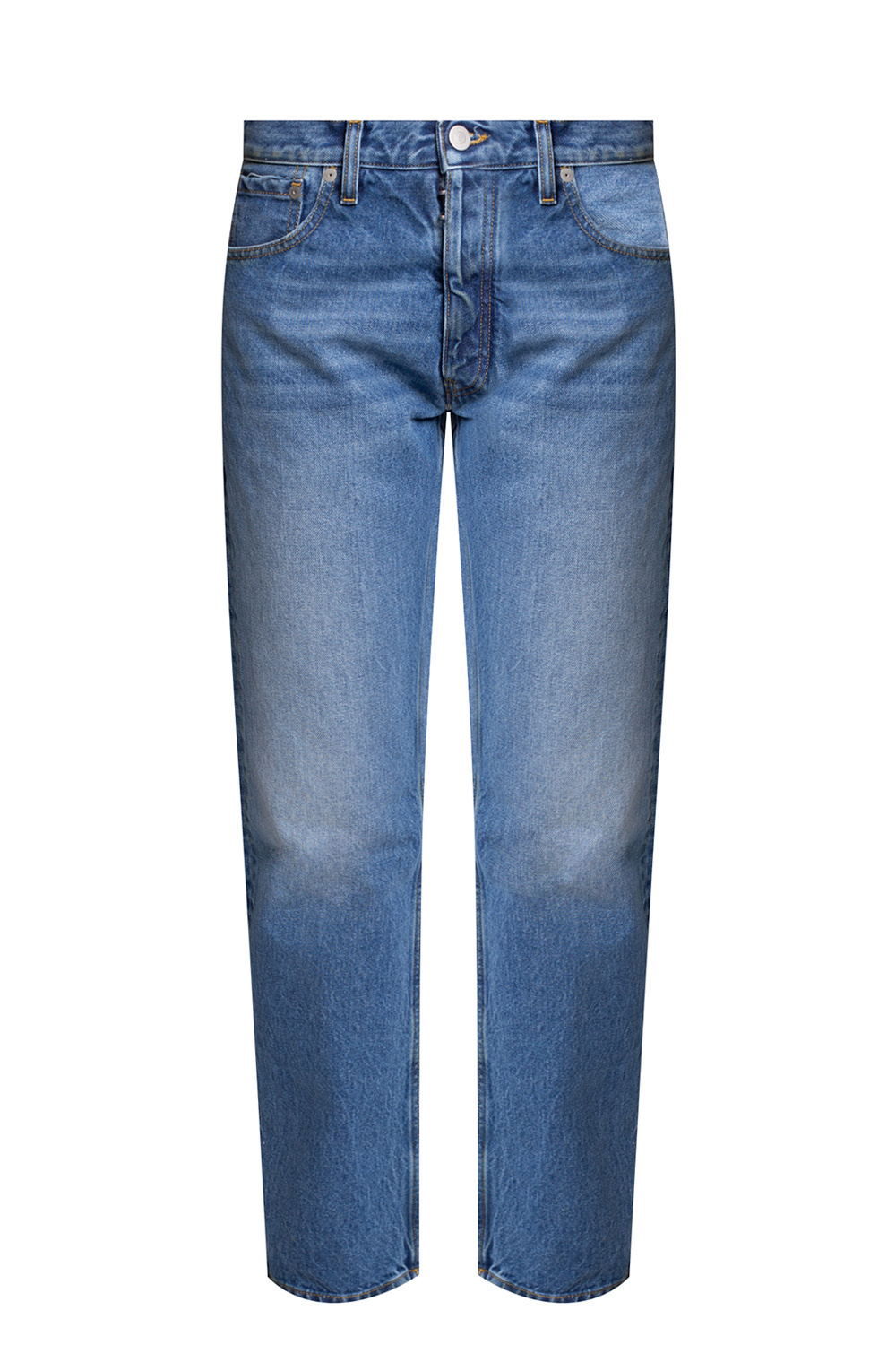 Maison Margiela Jeansy Z Przetarciami, Kobiety, Niebieski