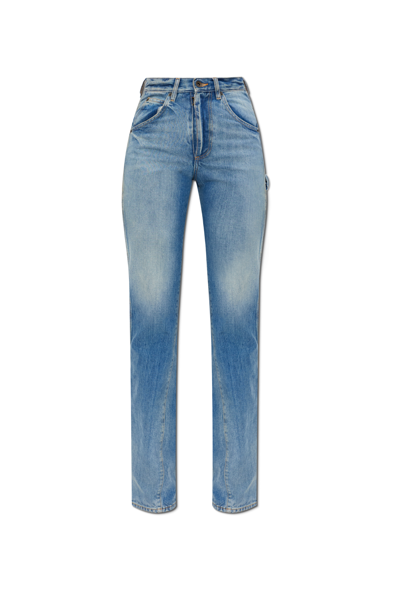 Maison Margiela Jeansy Z Efektem `vintage`, Kobiety, Niebieski