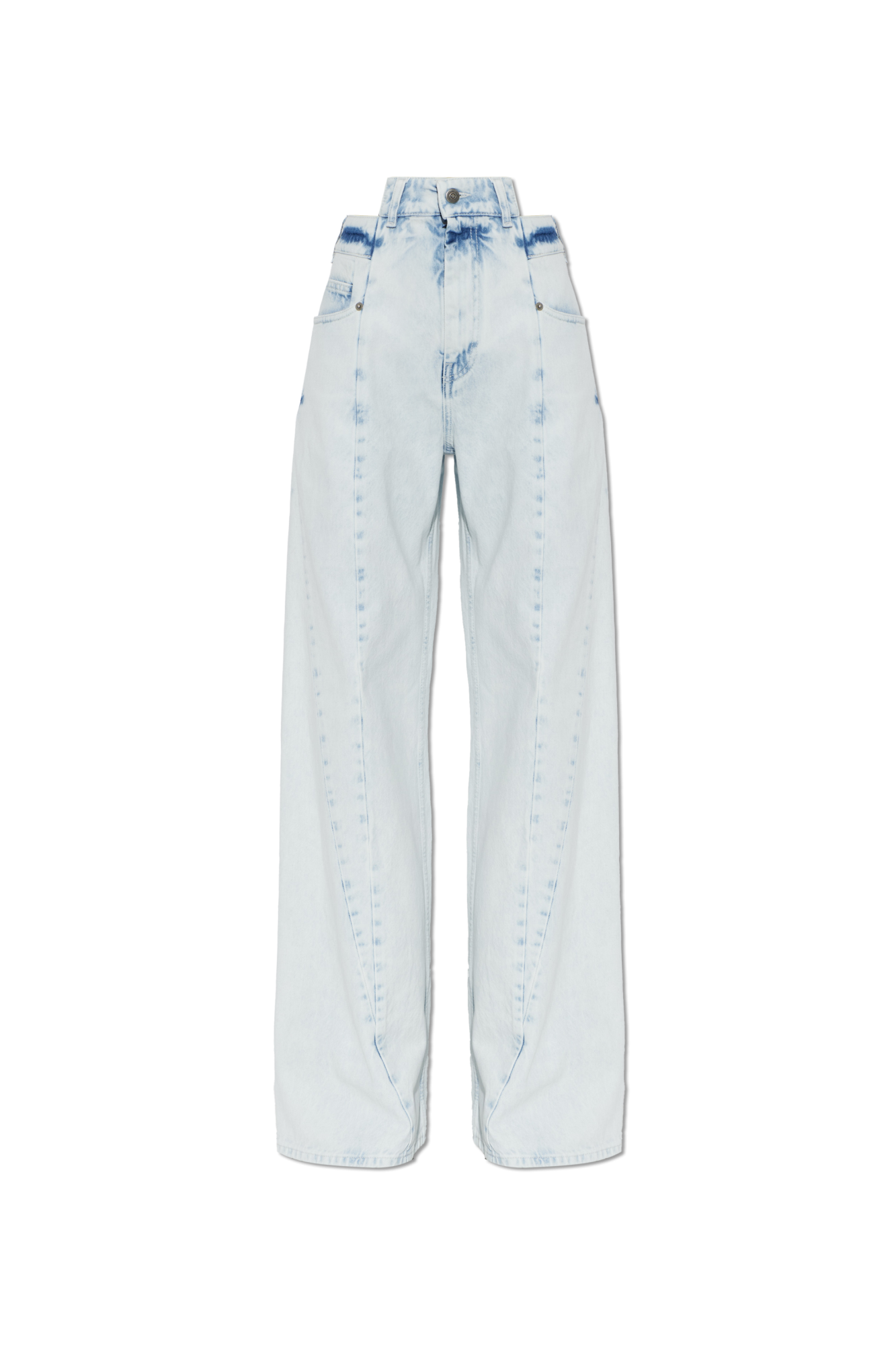 Maison Margiela Jeansy Z Szerokimi Nogawkami, Kobiety, Jasnoniebieski