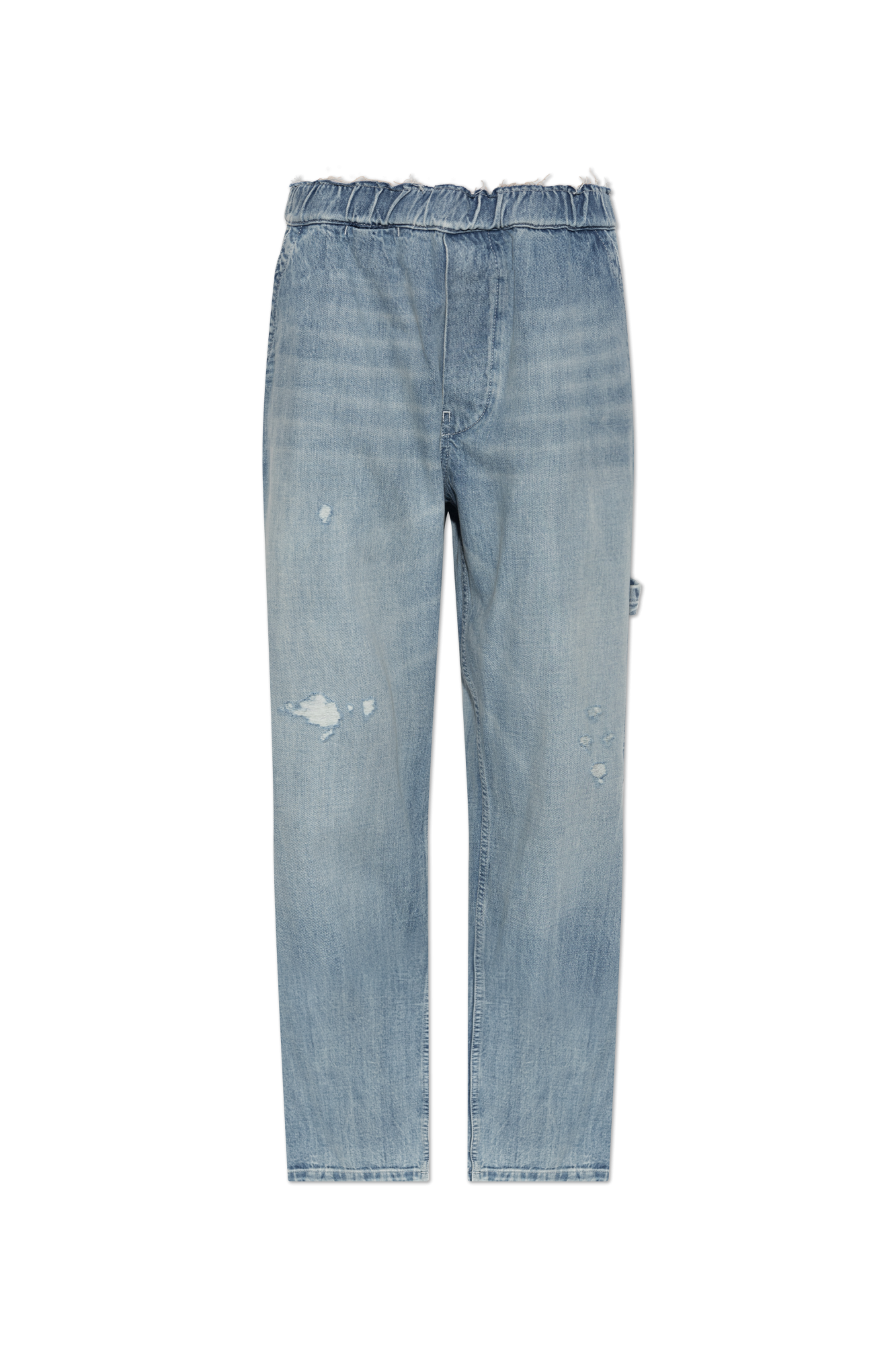 MM6 Maison Margiela Jeansy Z Efektem Vintage, Kobiety, Niebieski