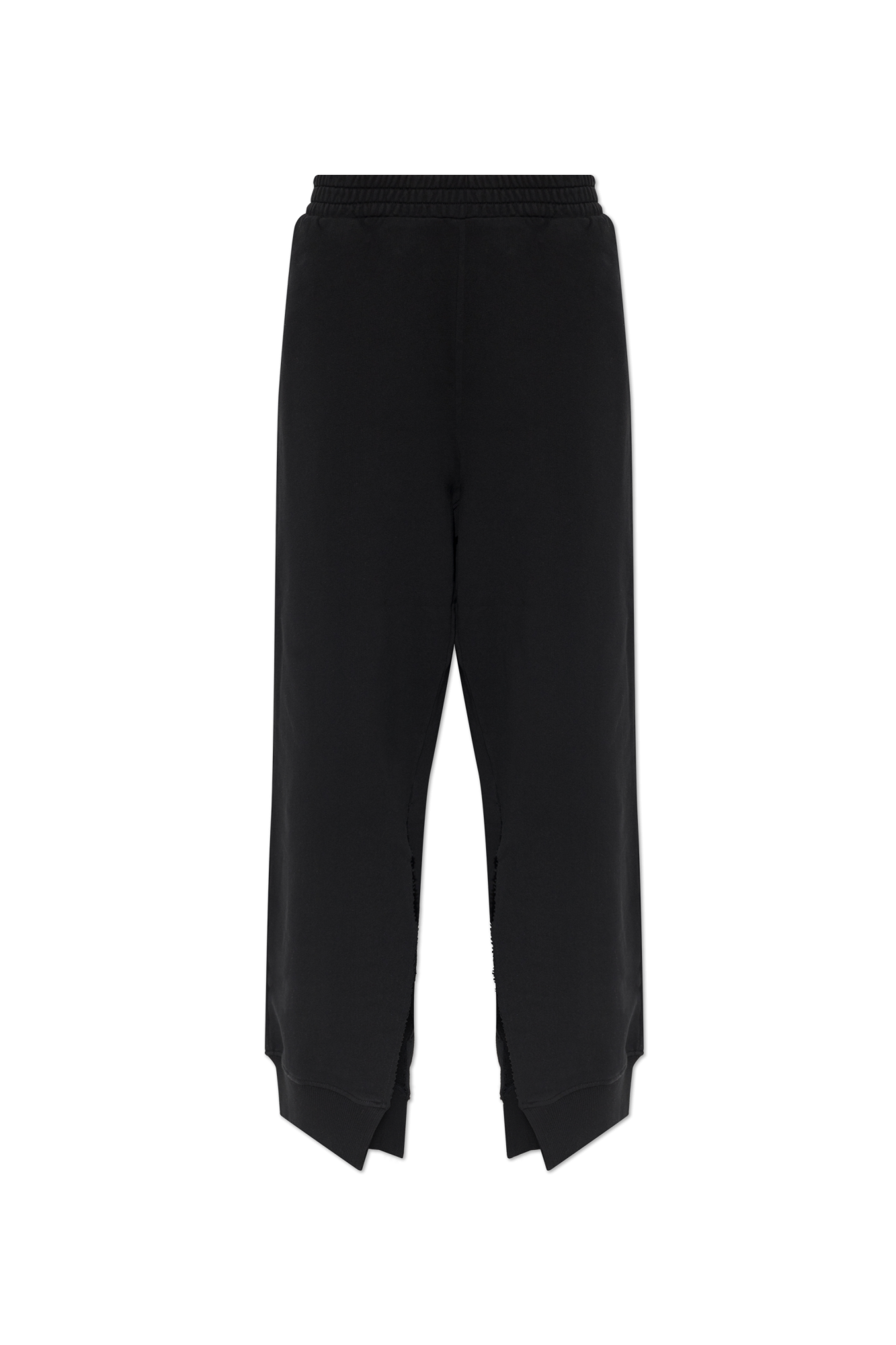 MM6 Maison Margiela Spodnie Dresowe Z Rozcięciem Na Nogawkach, Kobiety, Czarny