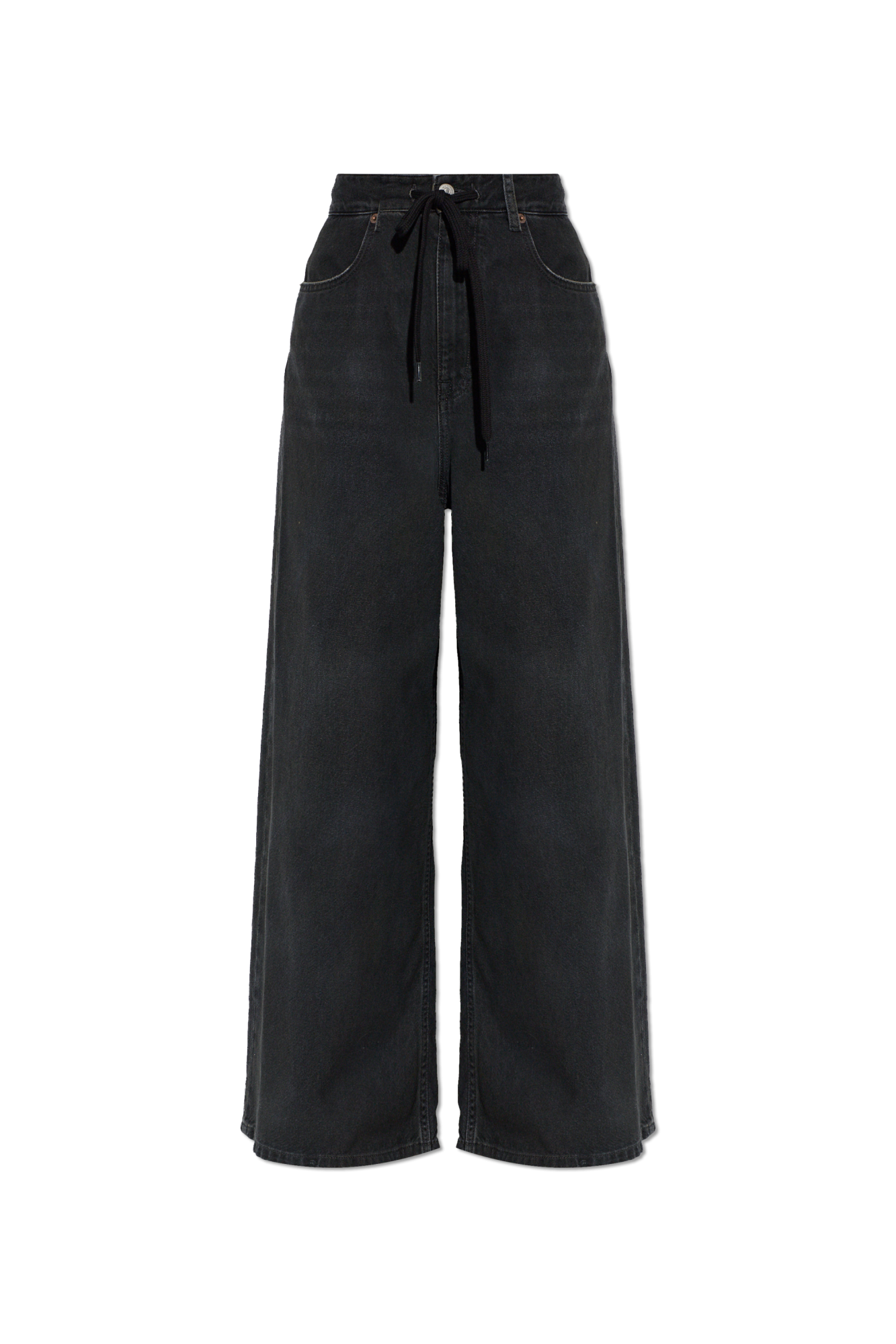 MM6 Maison Margiela Jeansy Z Szerokimi Nogawkami, Kobiety, Czarny