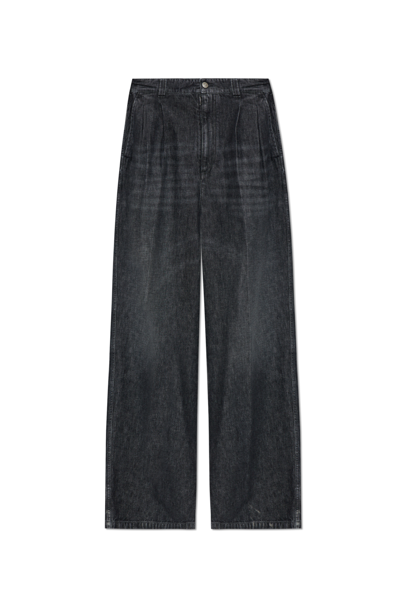 Maison Margiela Jeansy Z Szerokimi Nogawkami, Mężczyźni, Czarny