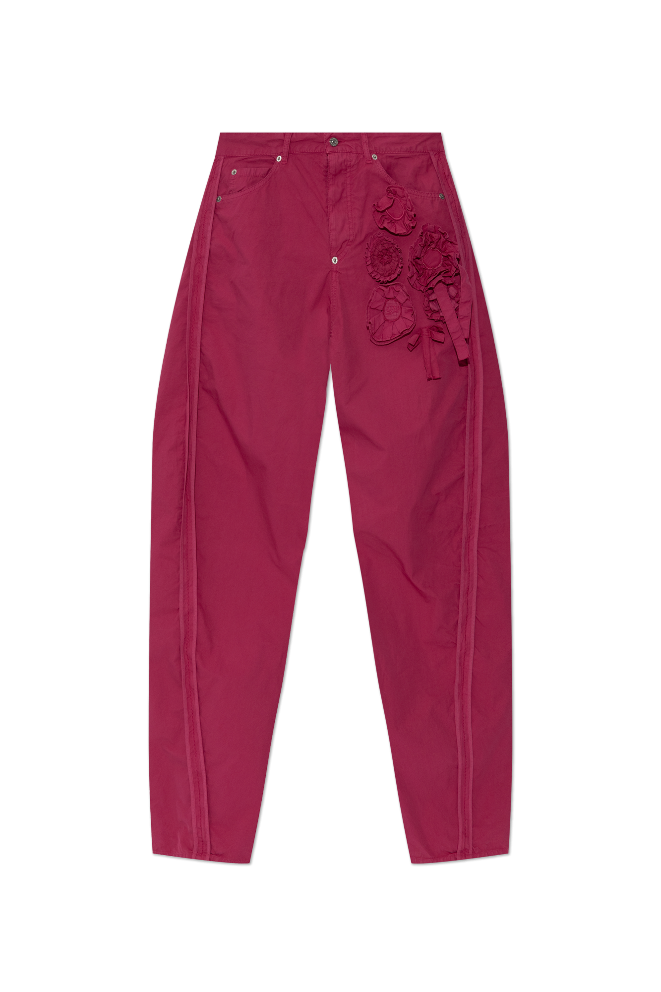 Dsquared2 Spodnie Z Aplikacją, Kobiety, Różowy