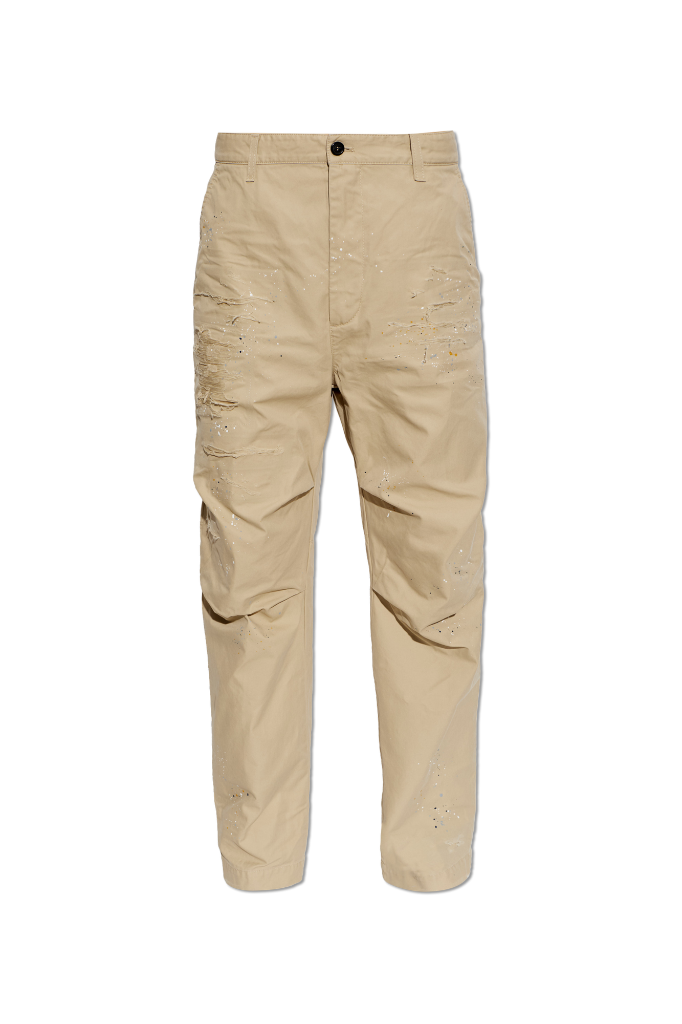Dsquared2 Spodnie Z Efektem Vintage, Mężczyźni, Beżowy