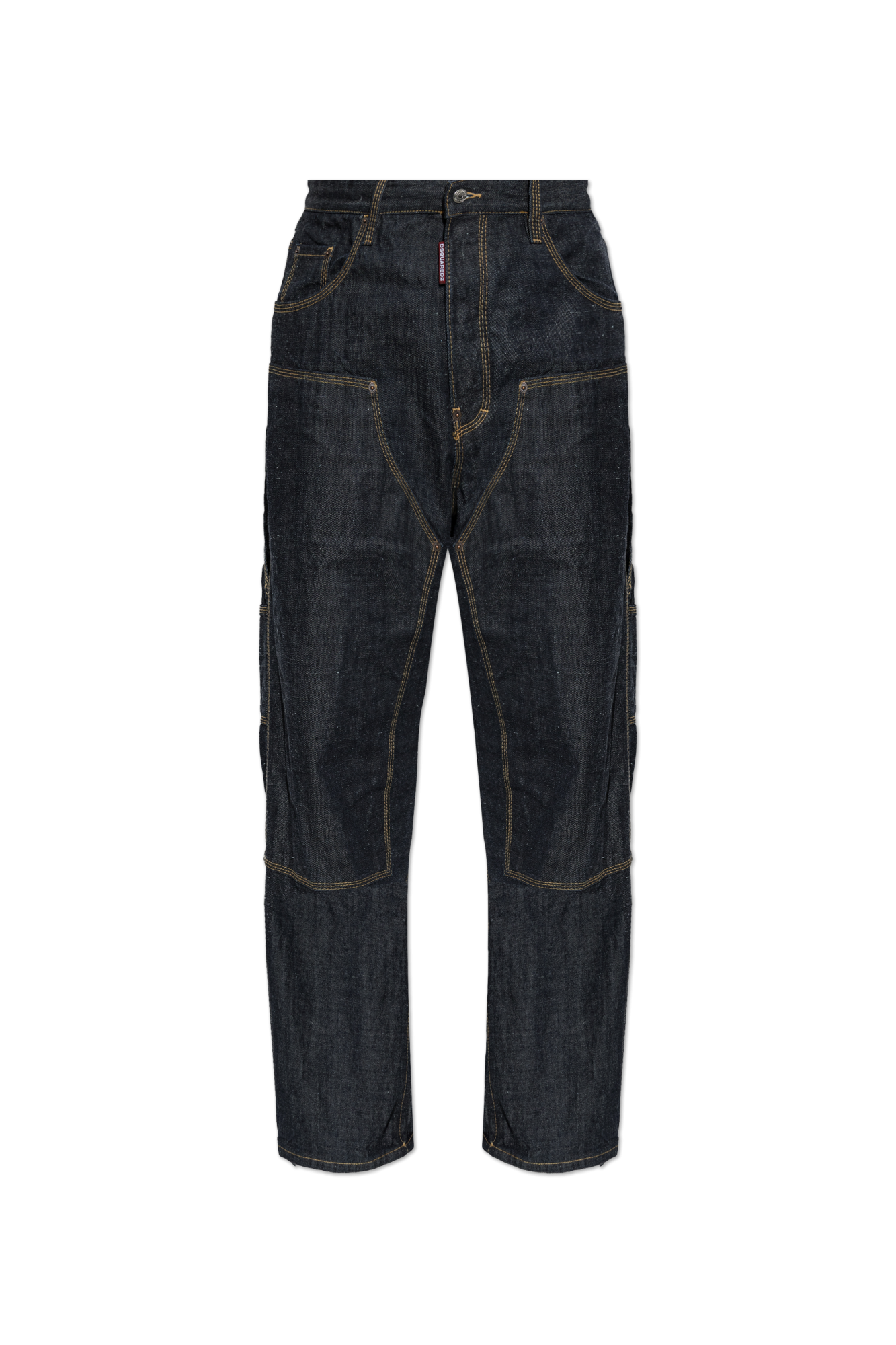 Dsquared2 Jeansy Z Szerokimi Nogawkami, Mężczyźni, Granatowy