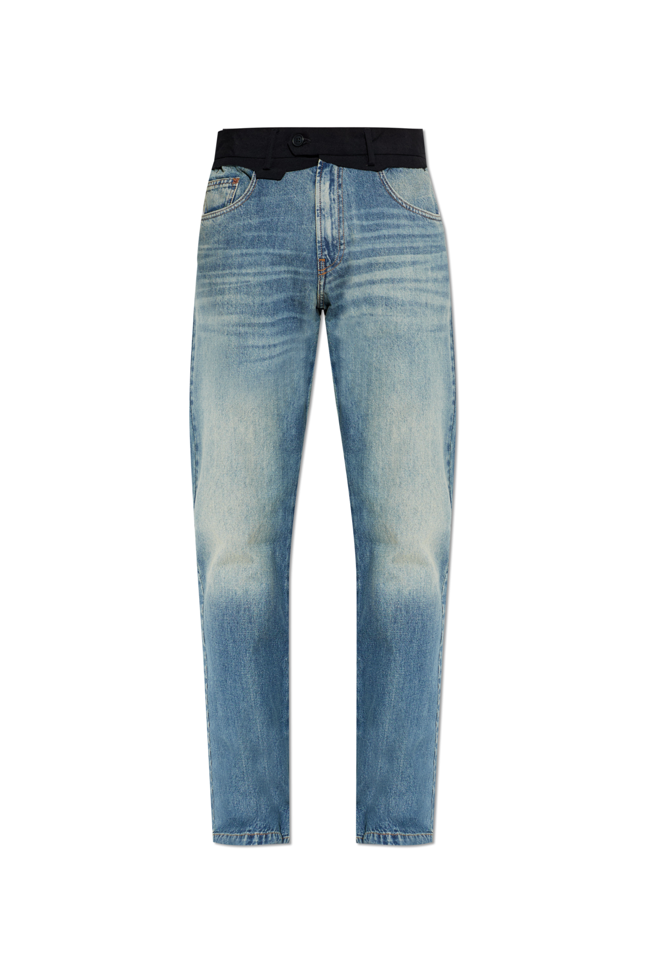MM6 Maison Margiela Jeansy Z Efektem `vitage`, Mężczyźni, Niebieski