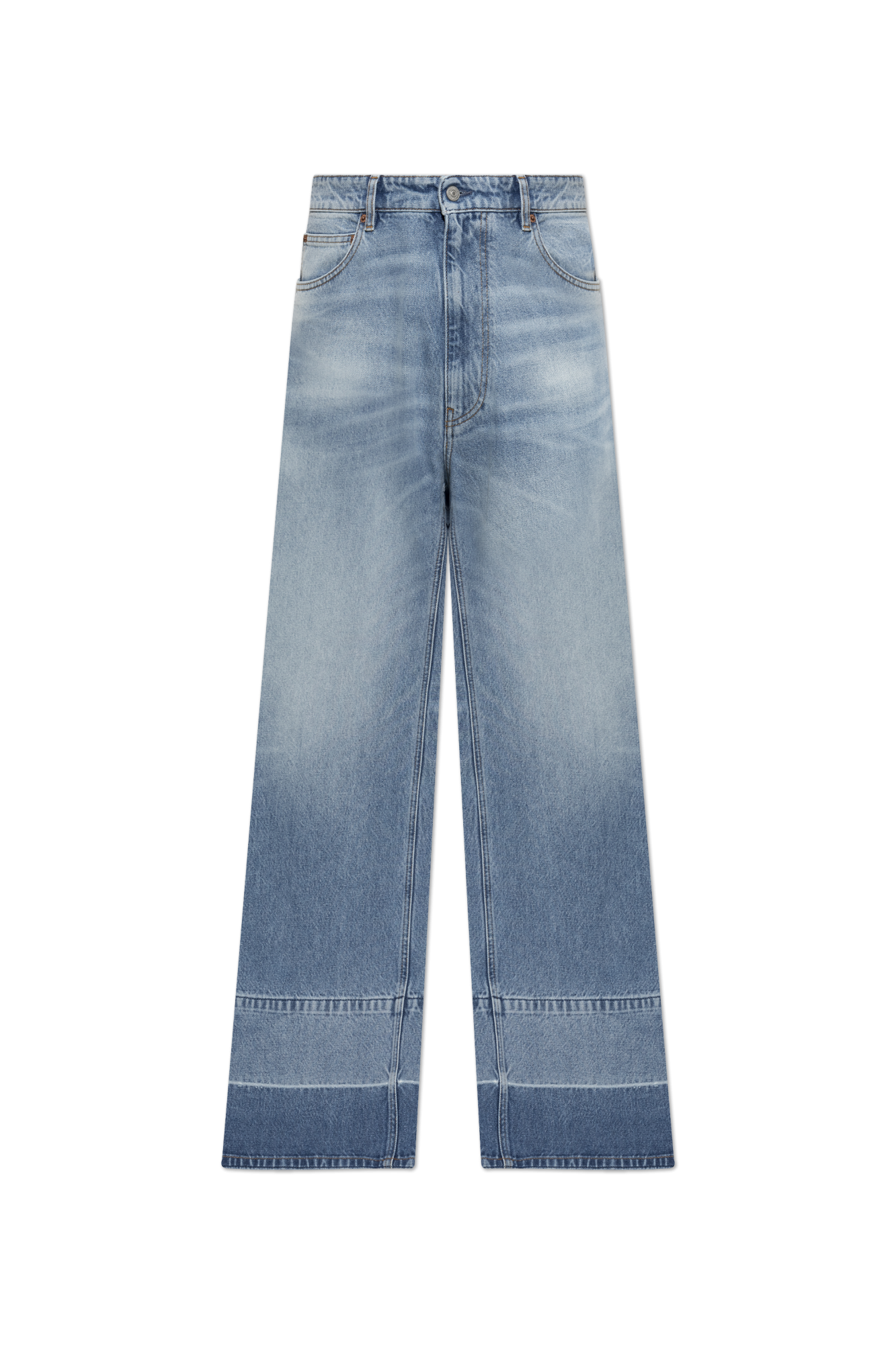 MM6 Maison Margiela Jeansy Z Szerokimi Nogawkami, Mężczyźni, Niebieski