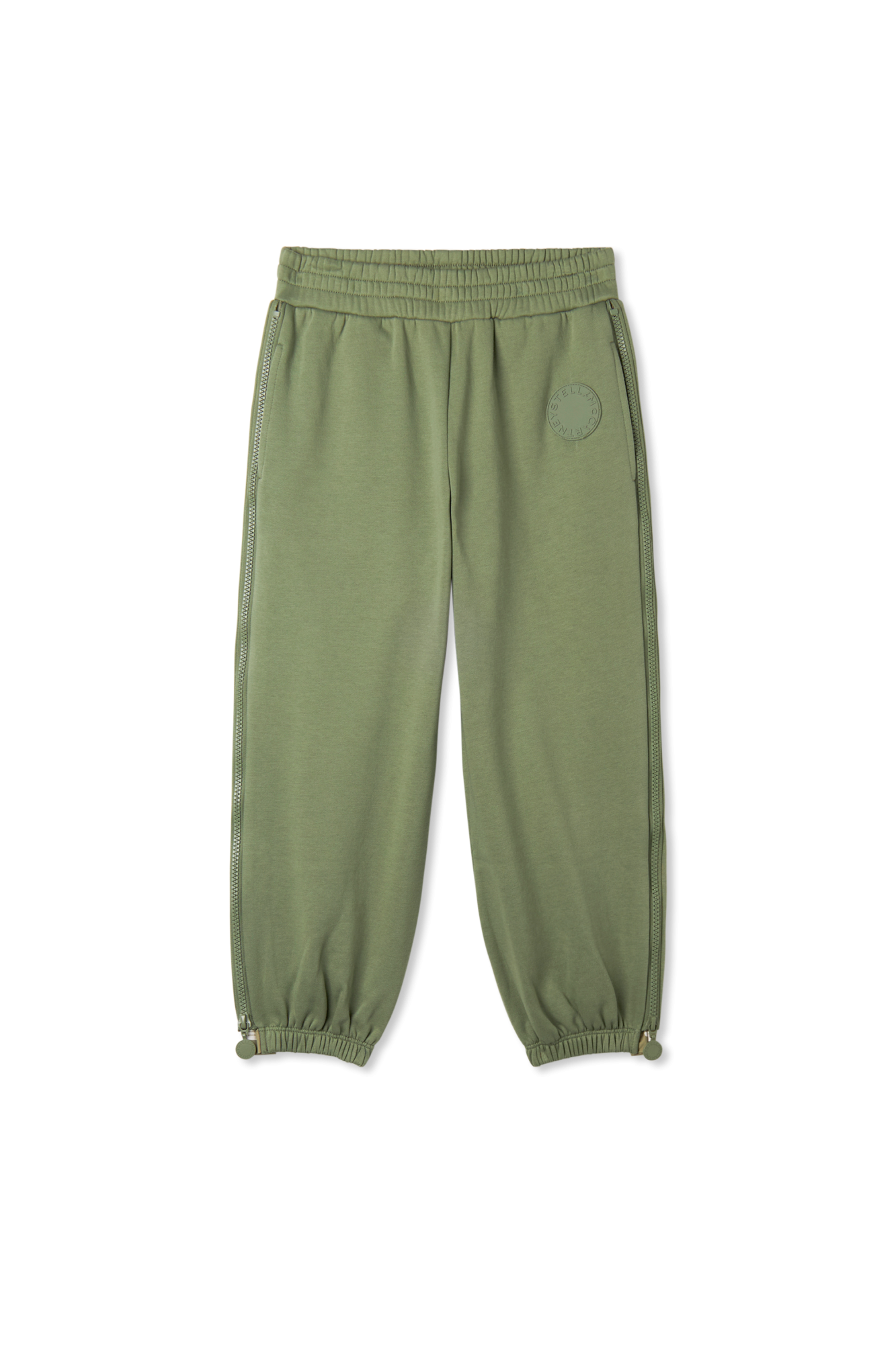 Stella McCartney Kids Spodnie Dresowe Z Wszytym Zamkiem W Nogawkach, Unisex, Zielony