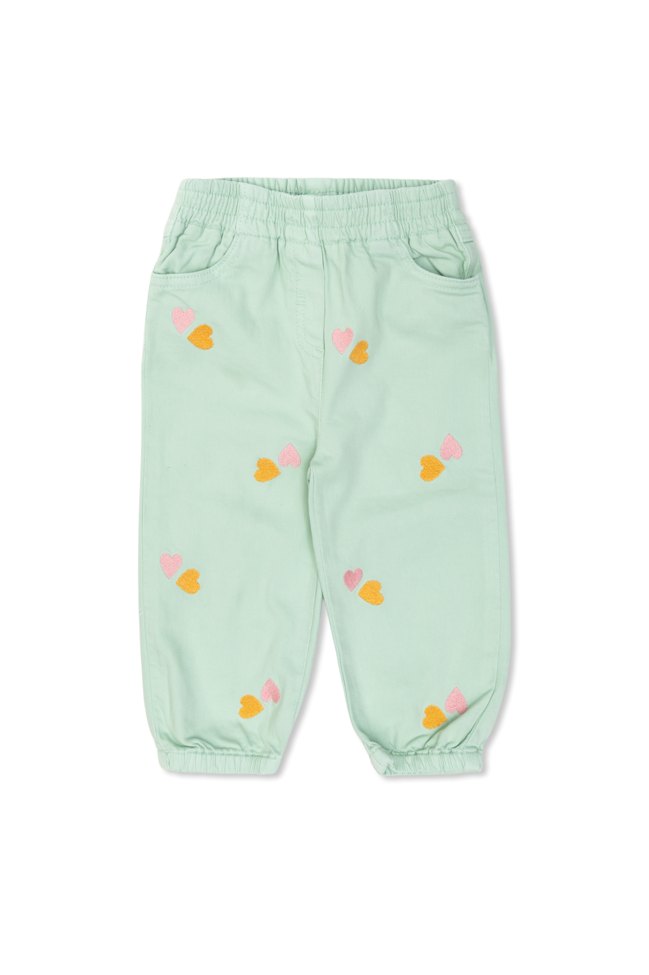 Stella McCartney Kids Spodnie Ze Wzorem W Kształcie Serc, Unisex, Zielony
