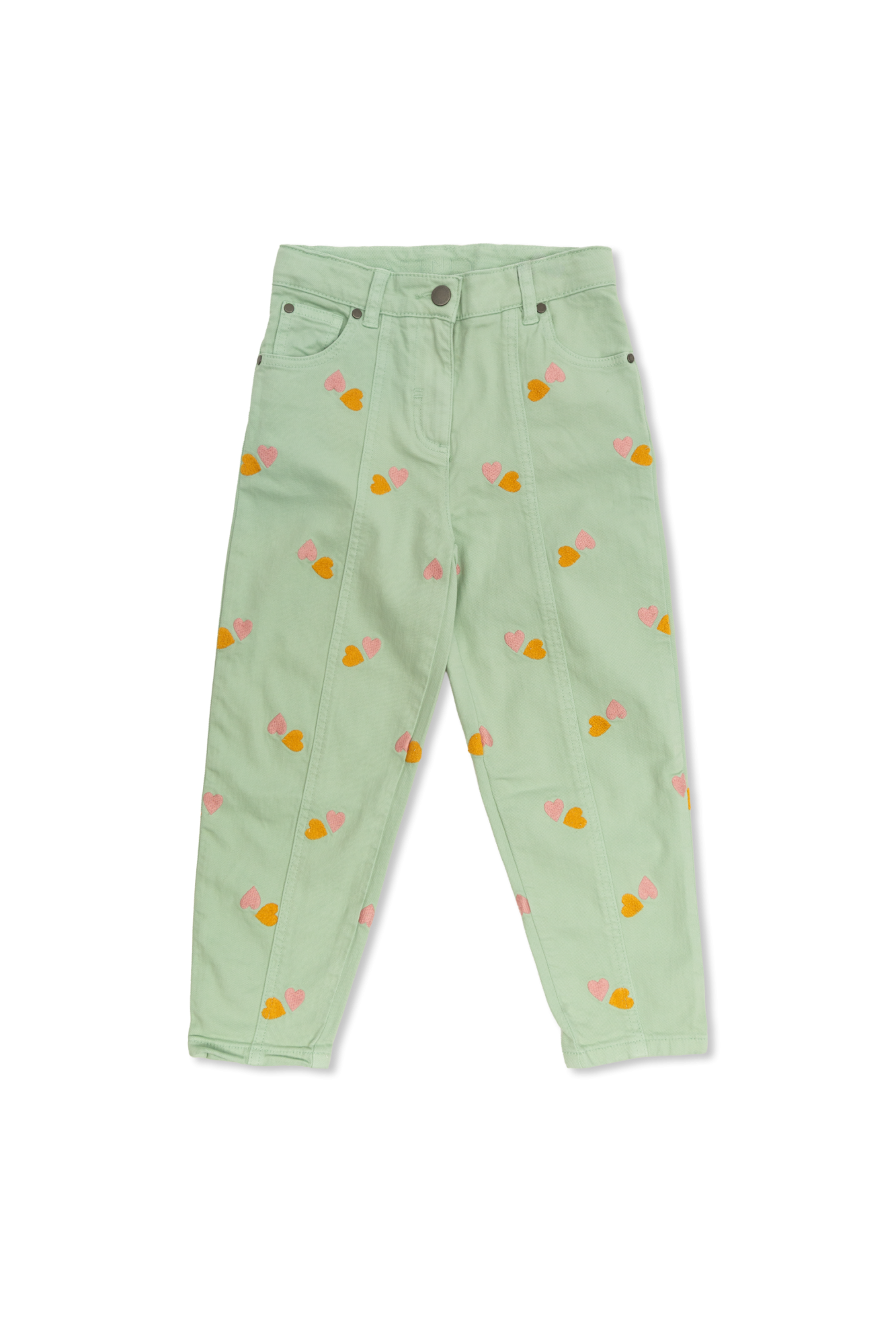 Stella McCartney Kids Jeansy Z Wyszytym Wzorem, Unisex, Zielony