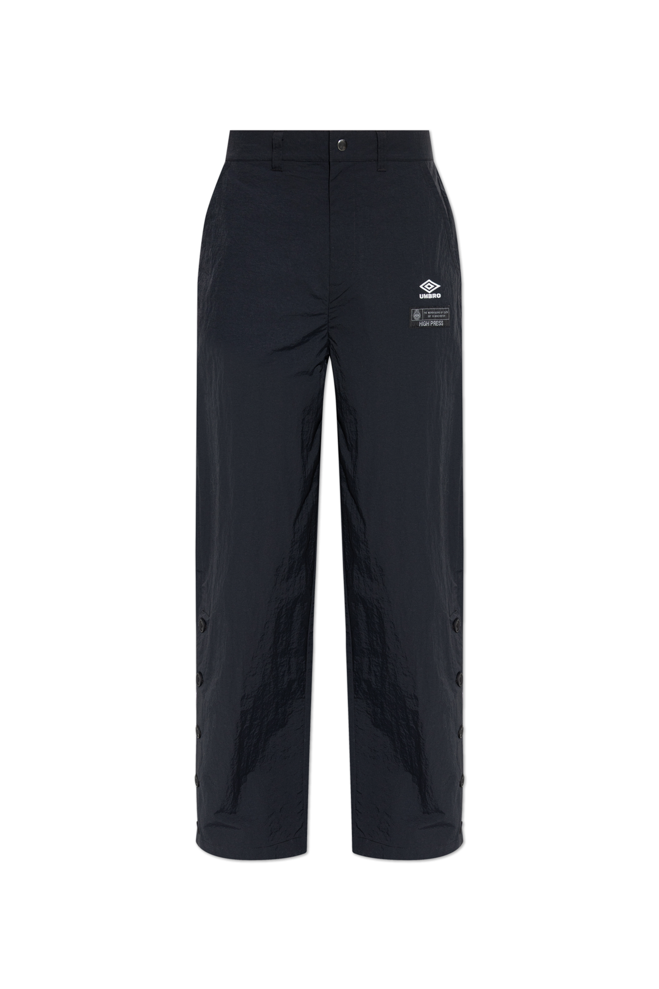 Umbro Spodnie Z Guzikami Na Nogawkach, Mężczyźni, Czarny