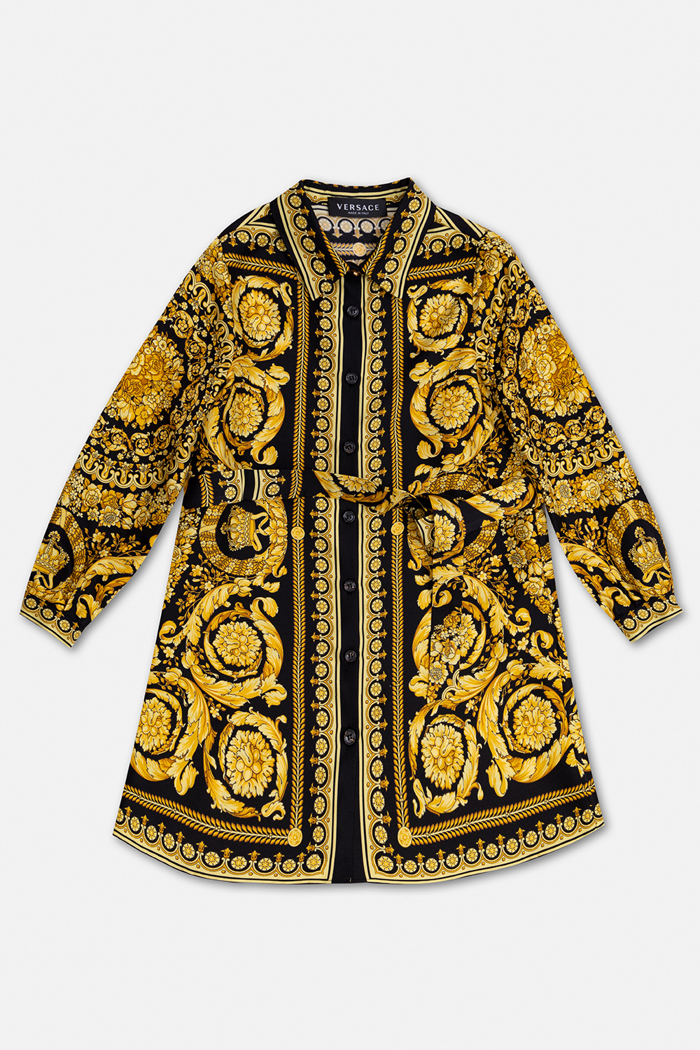 Versace Kids Jedwabna Sukienka, Unisex, żółty