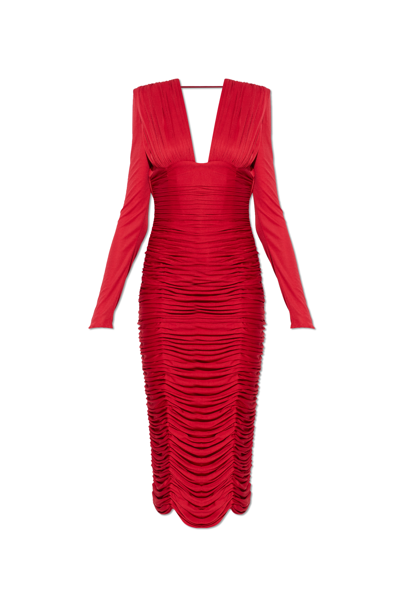 Versace Drapowana Sukienka, Kobiety, Czerwony