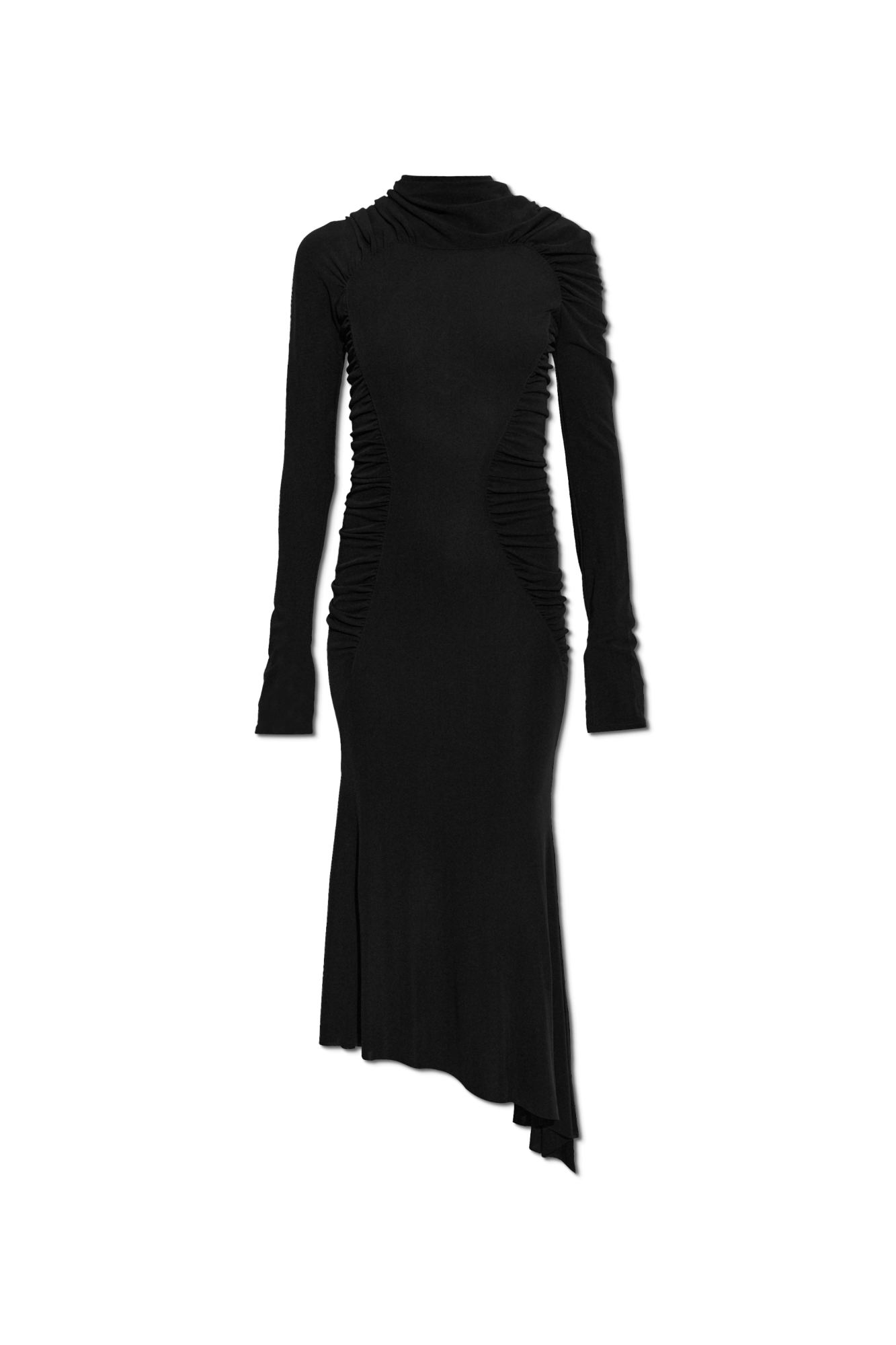 Victoria Beckham Asymetryczna Sukienka Z Drapowaniem, Kobiety, Czarny
