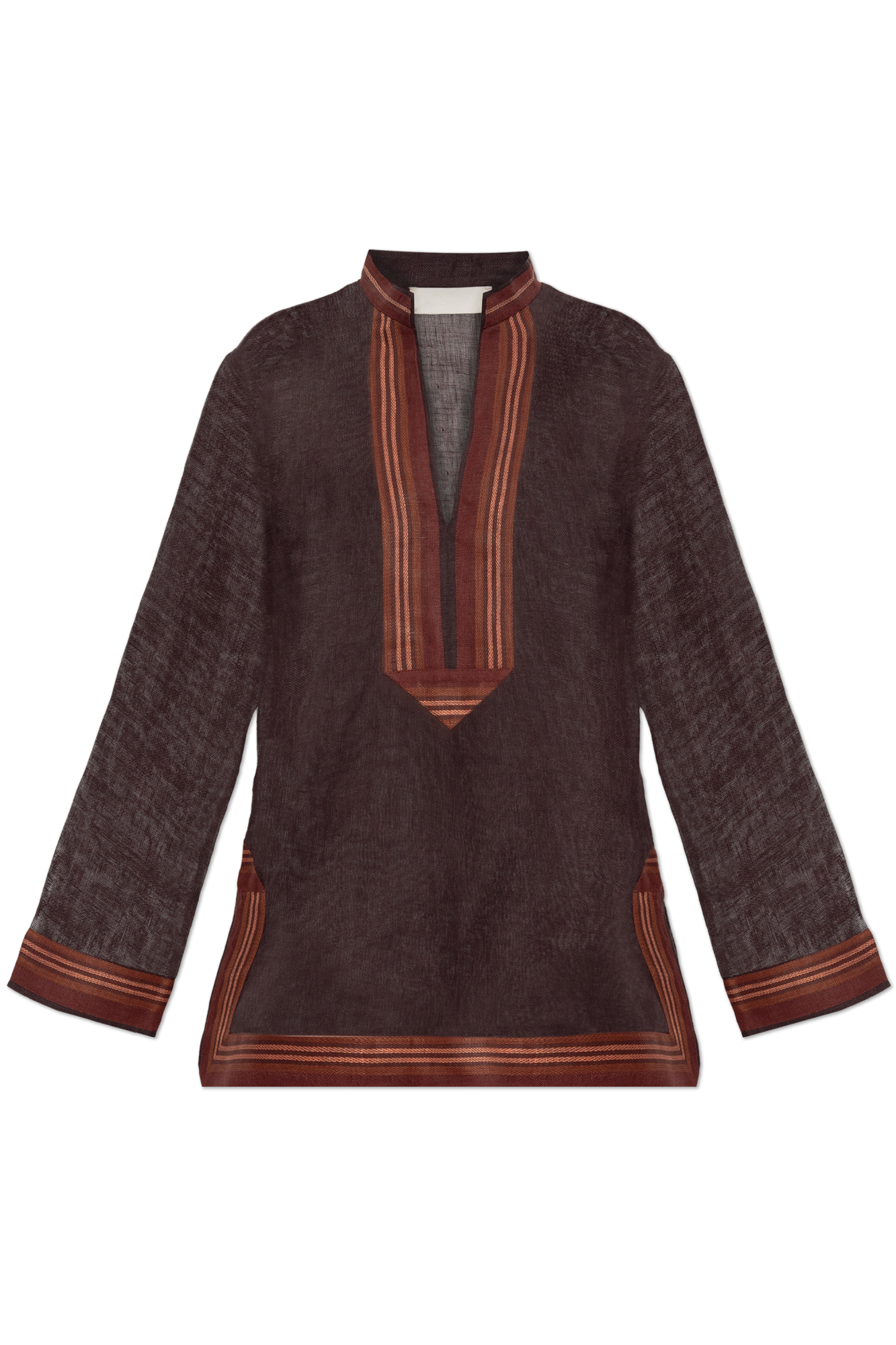 Tory Burch Lniany Top, Kobiety, Brązowy