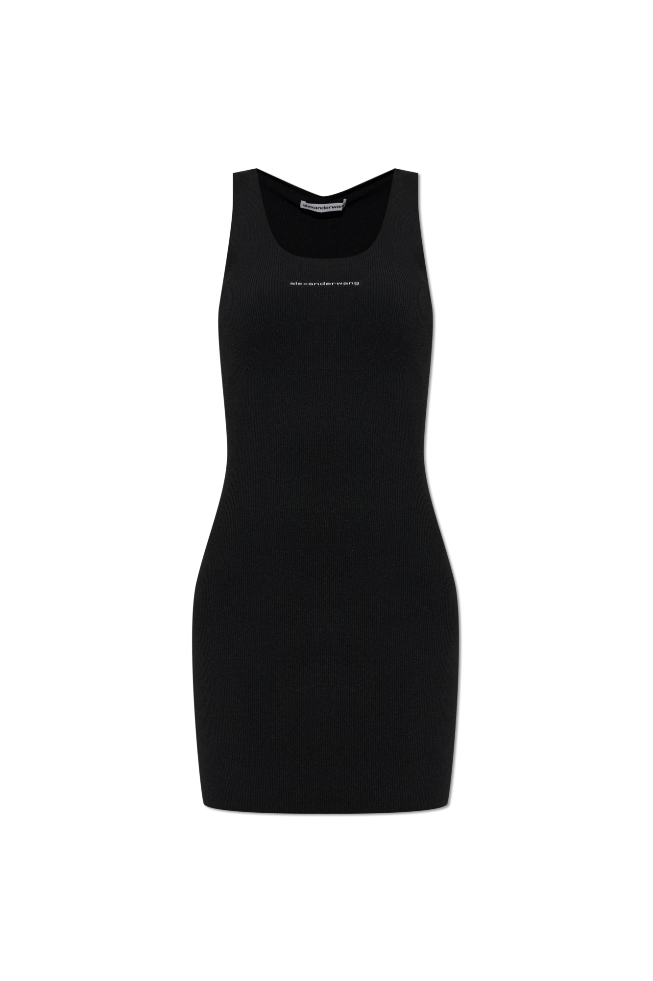 Alexander Wang Sukienka Z Logo, Kobiety, Czarny