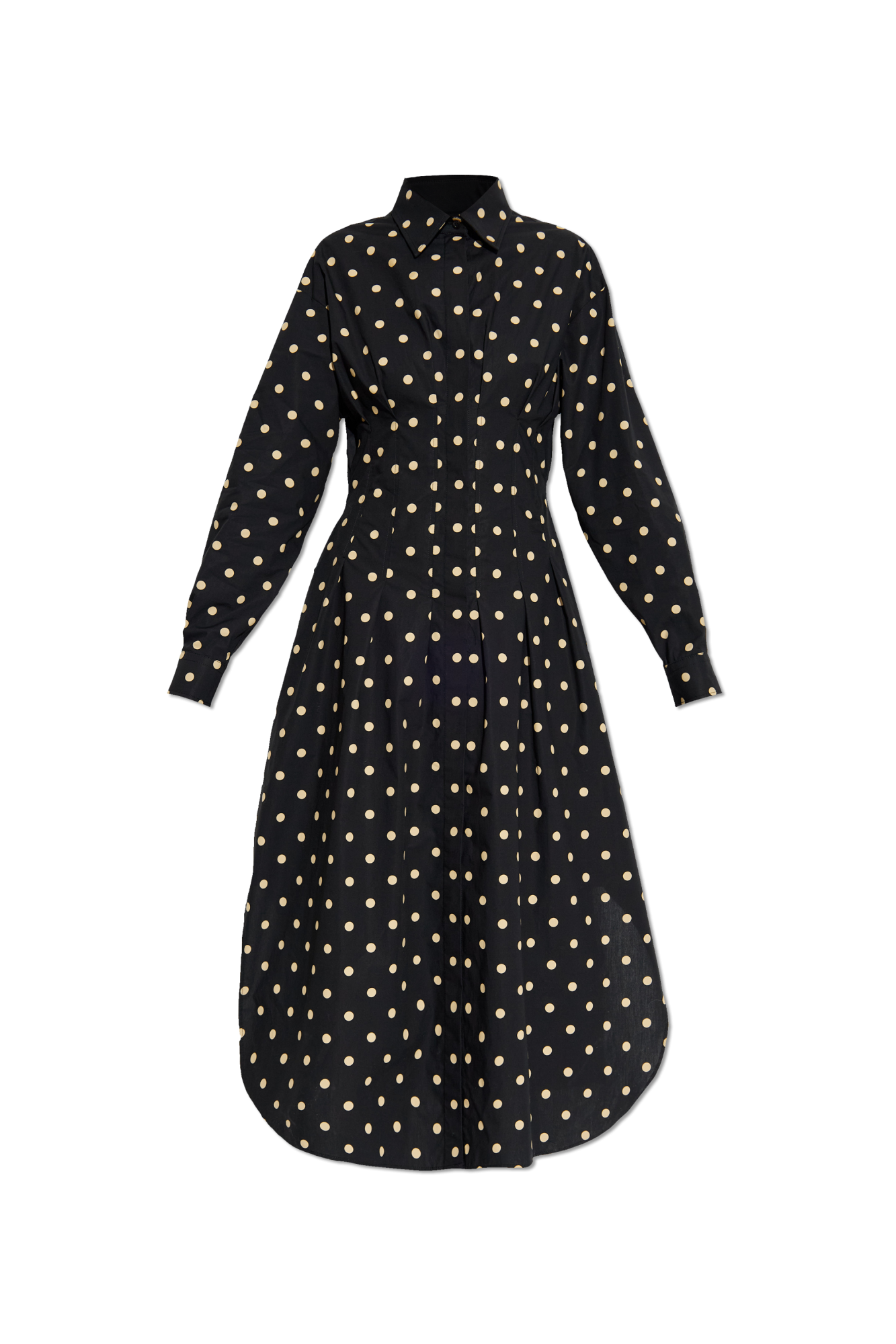 Moschino Sukienka Ze Wzorem W Grochy, Kobiety, Czarny