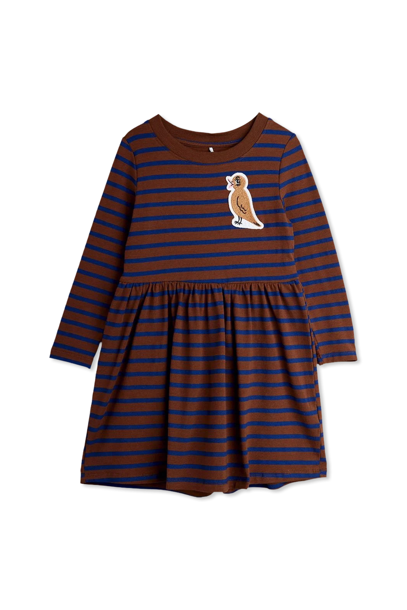 Mini Rodini Sukienka Z Naszywką, Unisex, Brązowy