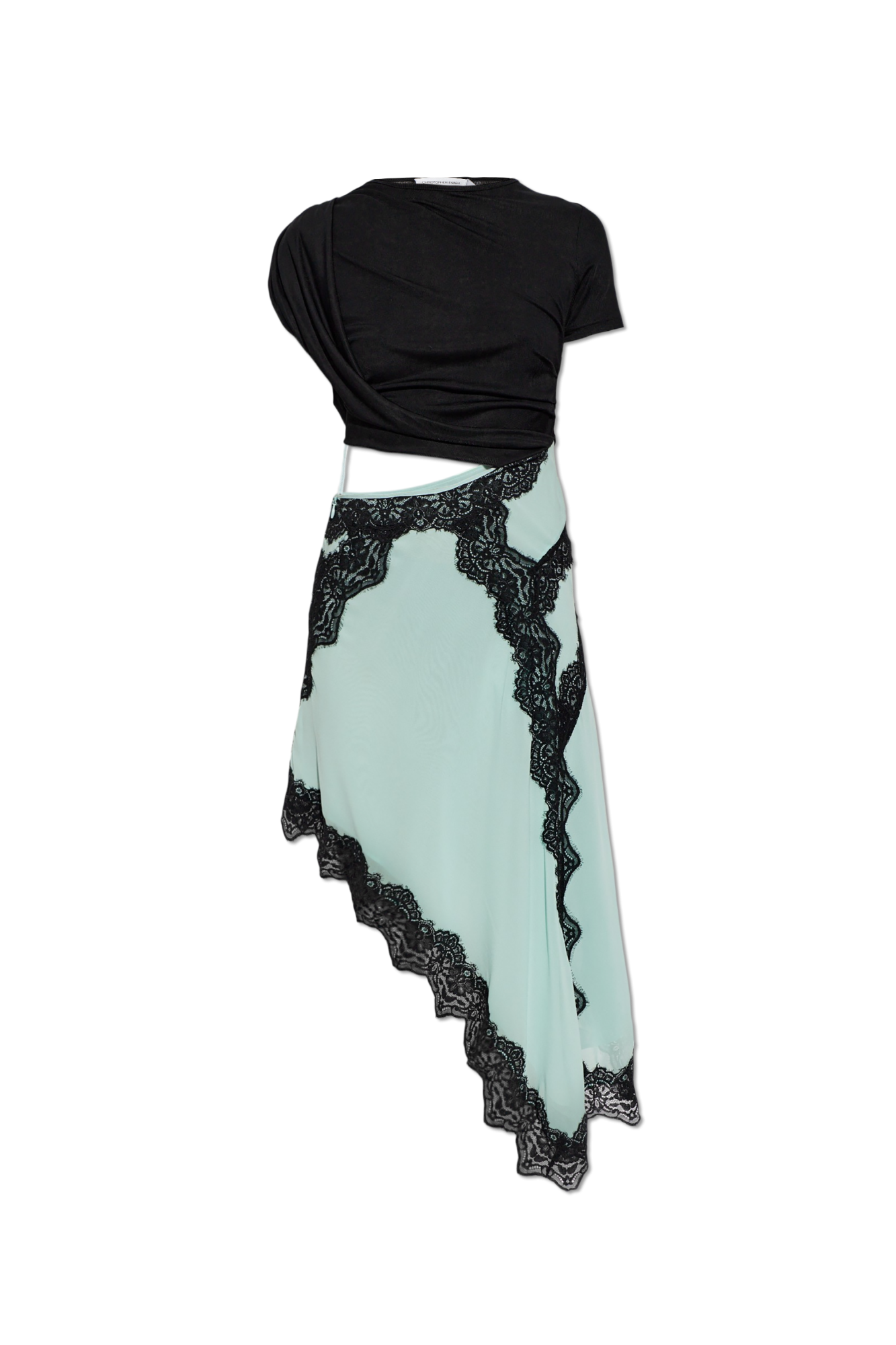Christopher Esber Sukienka ‘Verve Twisted Tee Mini’, Kobiety, Zielony