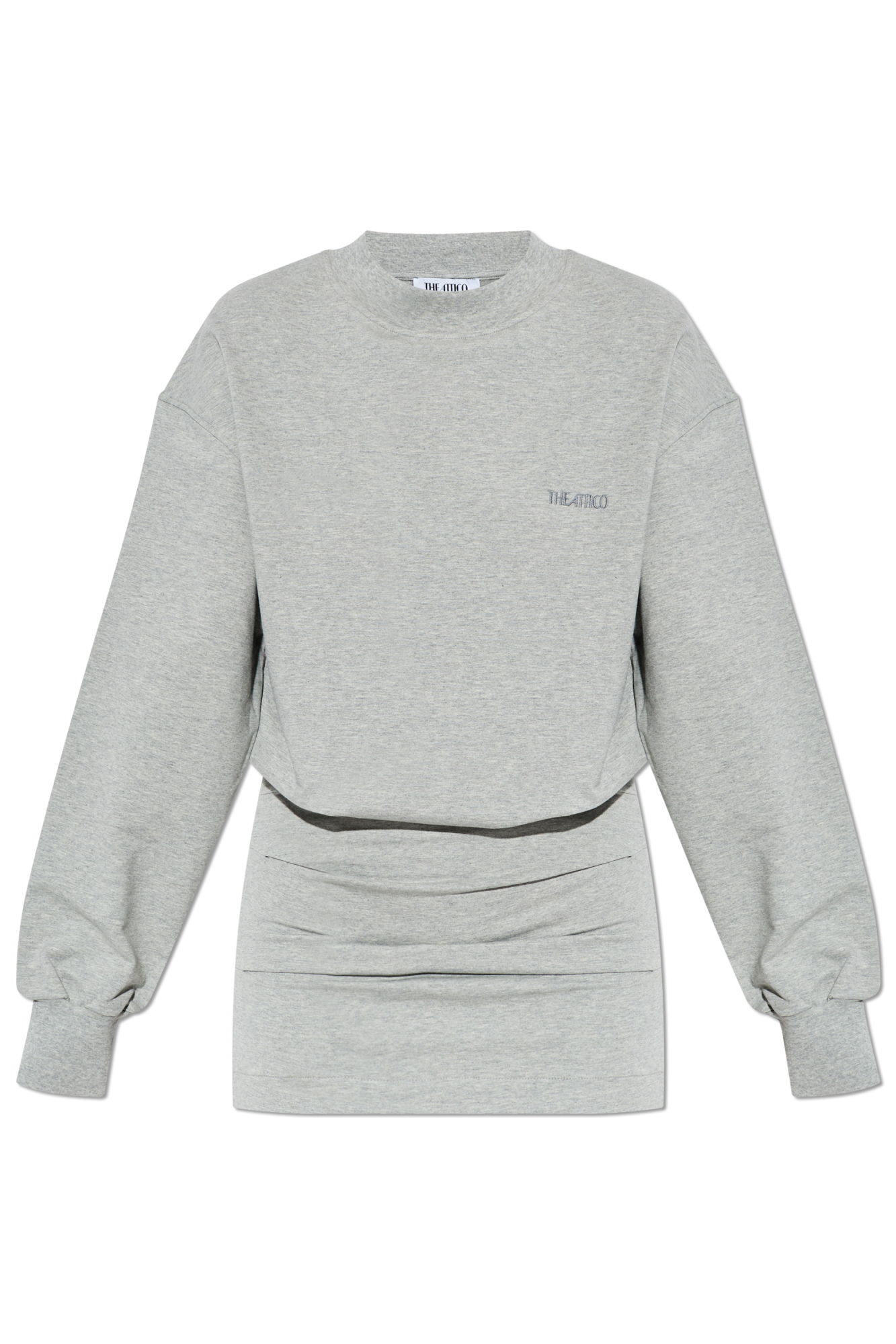 The Attico Sukienka Z Logo, Kobiety, Szary