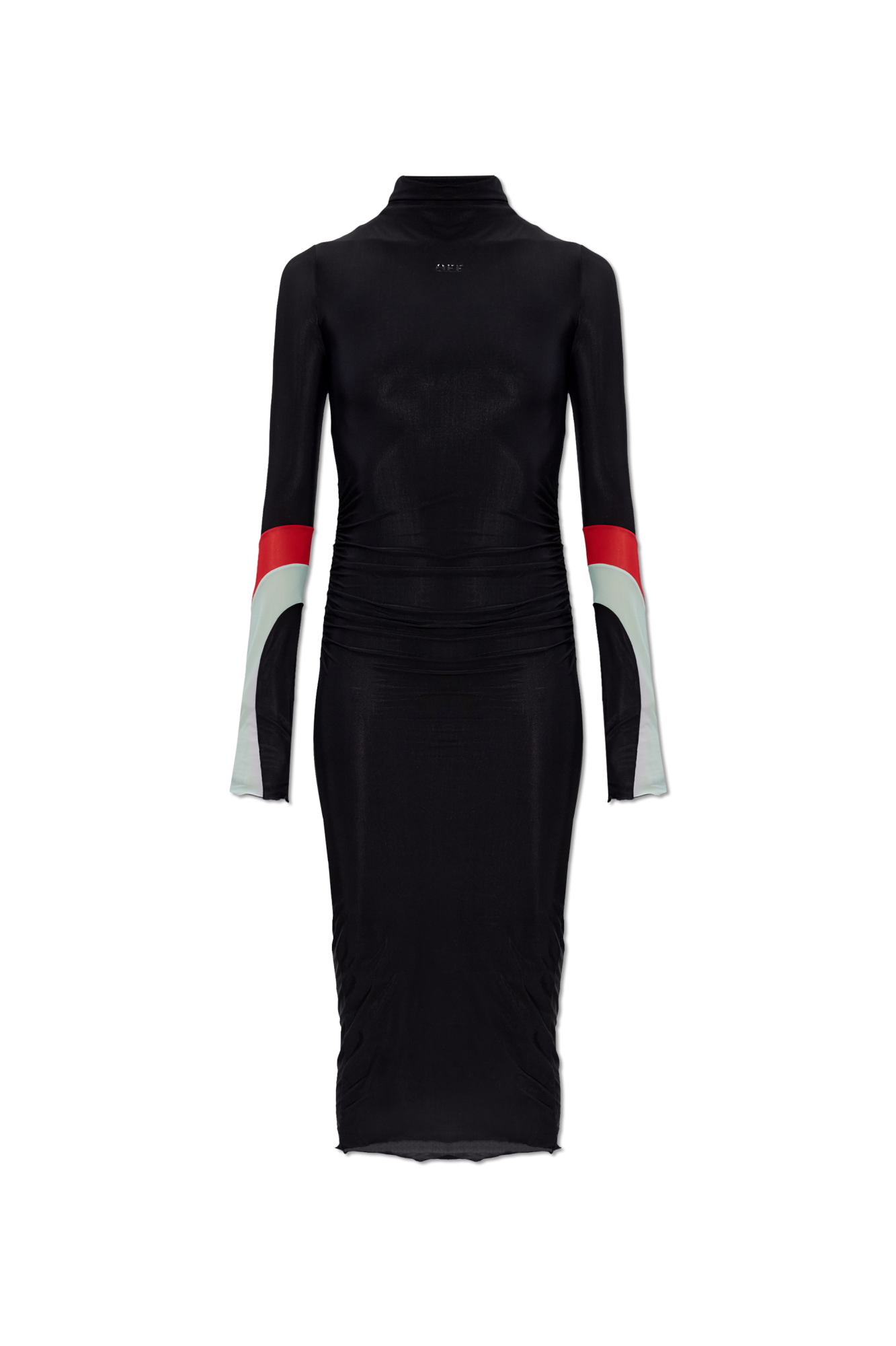 Off-White Sukienka Z Długimi Rękawami, Kobiety, Czarny
