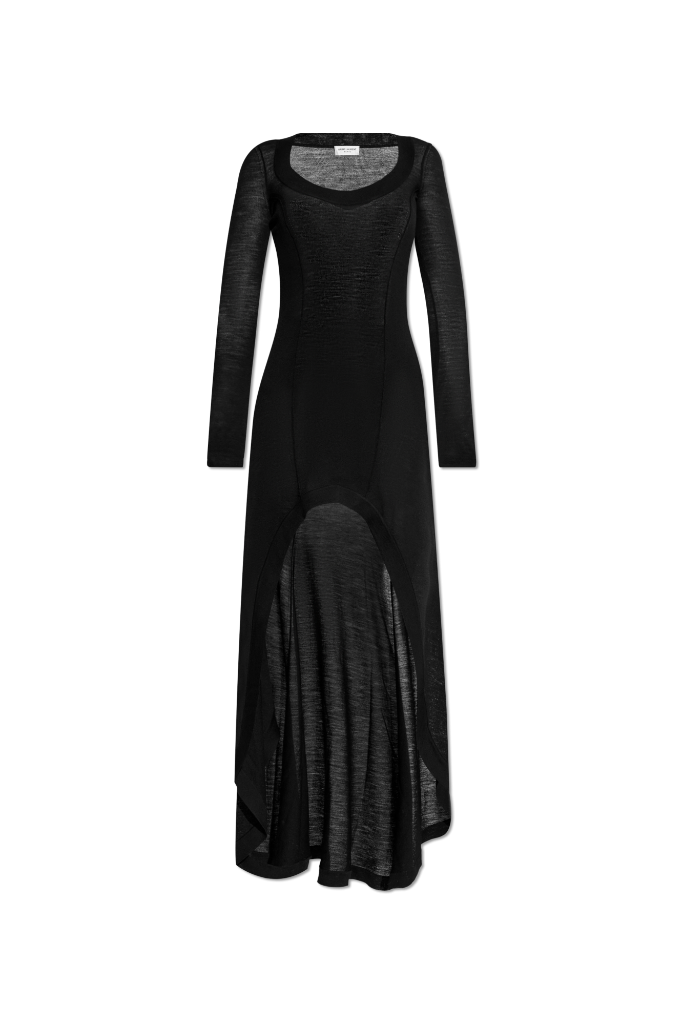 Saint Laurent Sukienka Z Asymetrycznym Dołem, Kobiety, Czarny