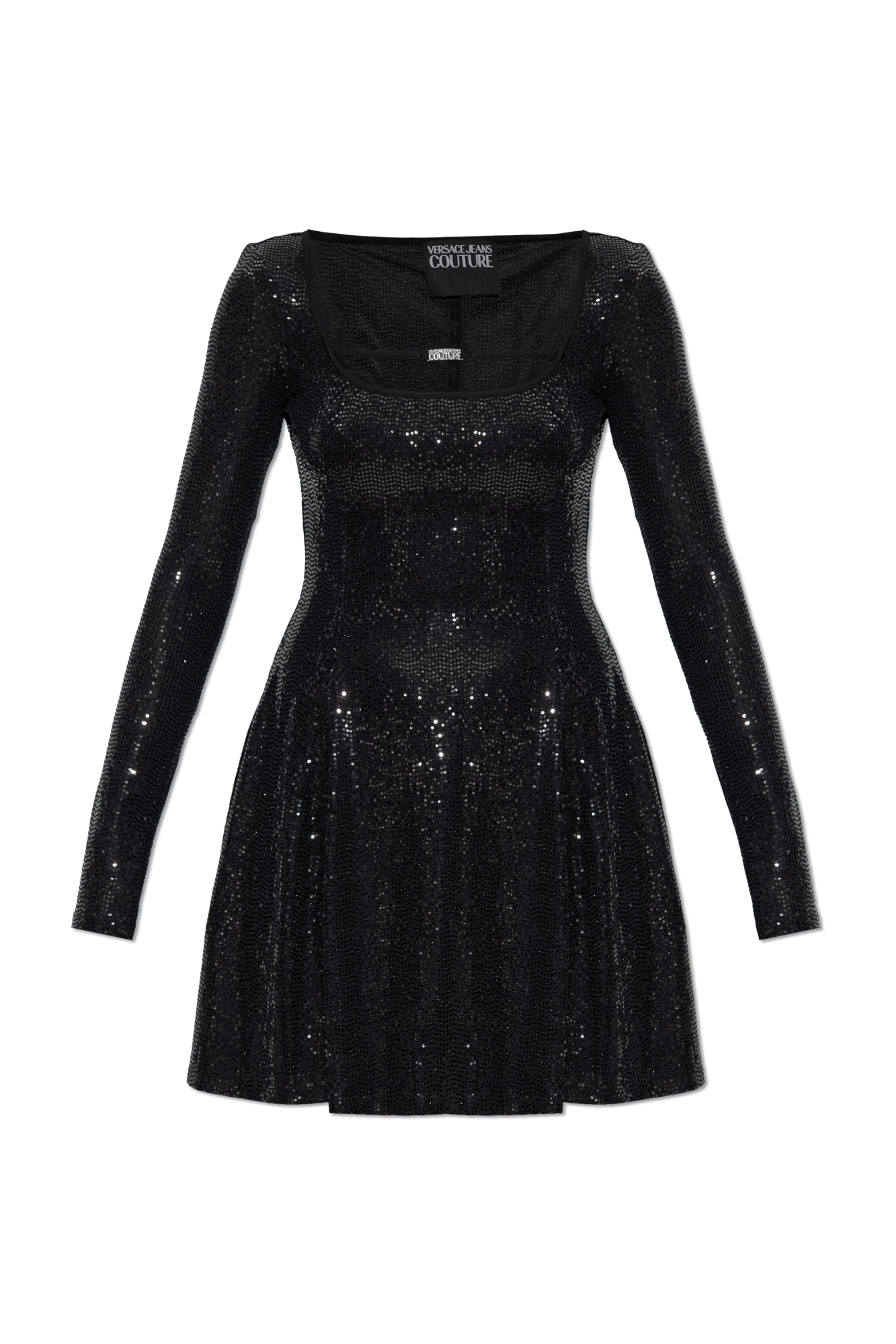 Versace Jeans Couture Sukienka  Z Połyskującymi Cekinami, Kobiety, Czarny