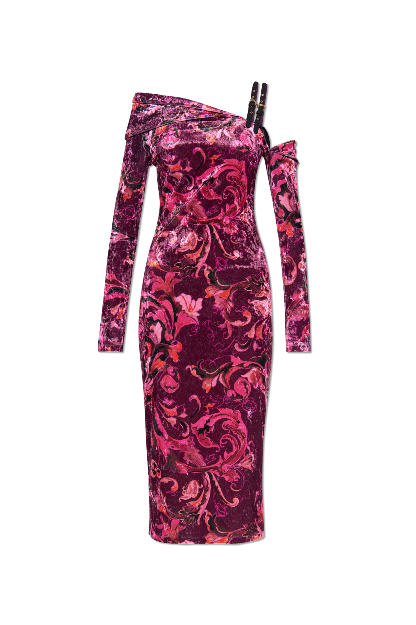 Versace Jeans Couture Sukienka Ze Wzorem, Kobiety, Różowy