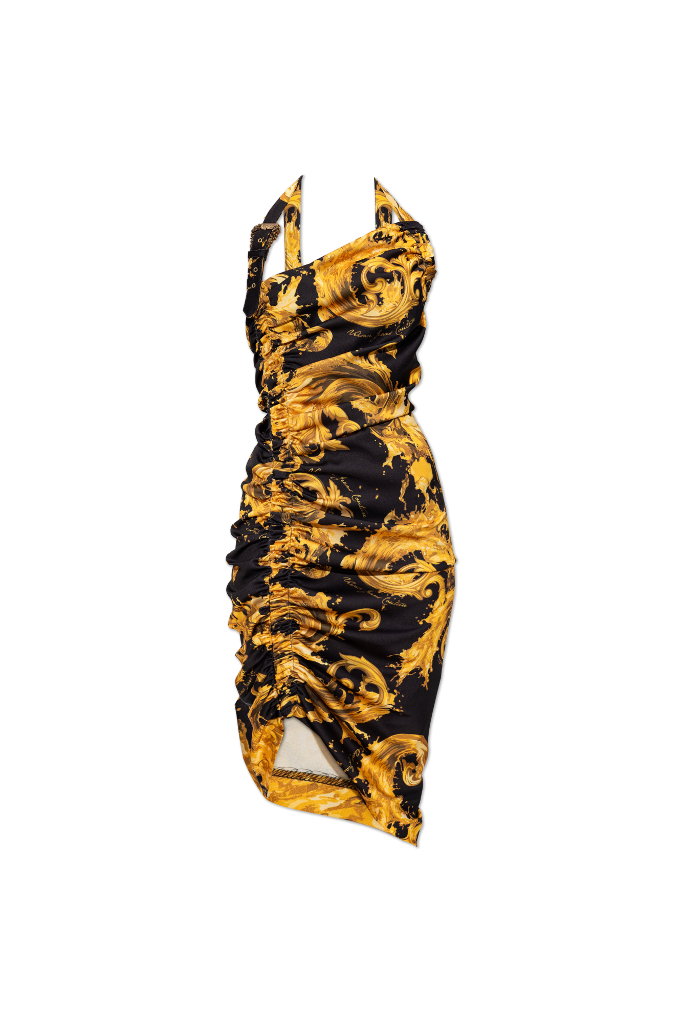 Versace Jeans Couture Sukienka Z Odkrytymi Ramionami, Kobiety, Czarny