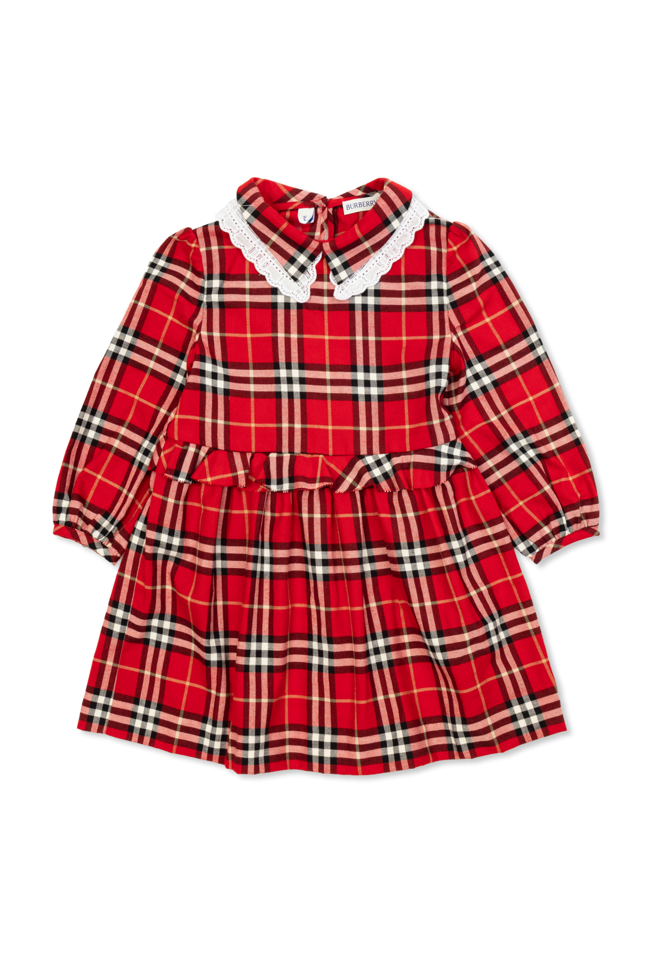 Burberry Kids Sukienka Ze Wzorem W Kratę, Unisex, Czerwony