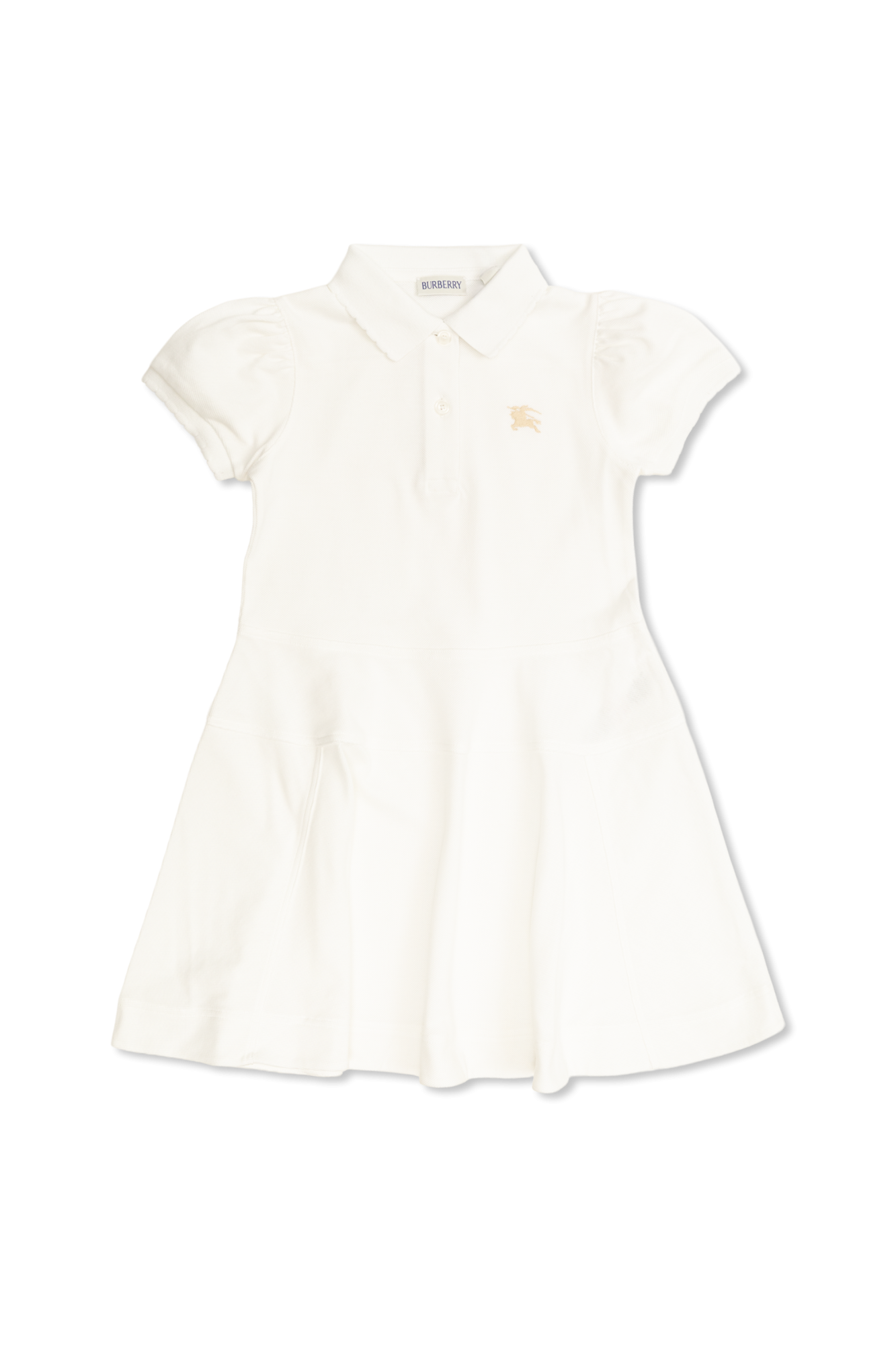 Burberry Kids Sukienka Z Logo, Unisex, Biały