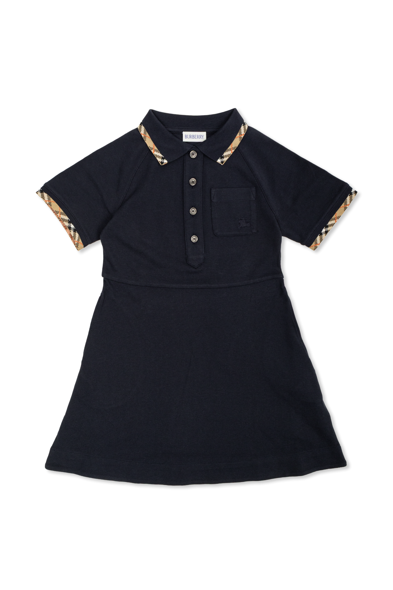 Burberry Kids Sukienka Polo Z Logo, Unisex, Granatowy