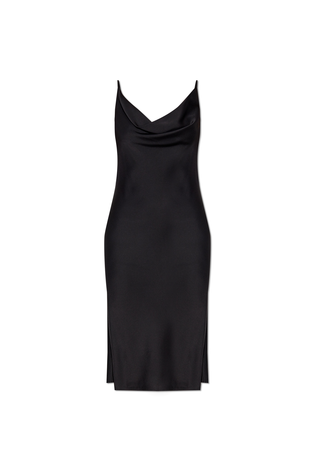 Saint Laurent Sukienka Na Ramiączkach, Kobiety, Czarny