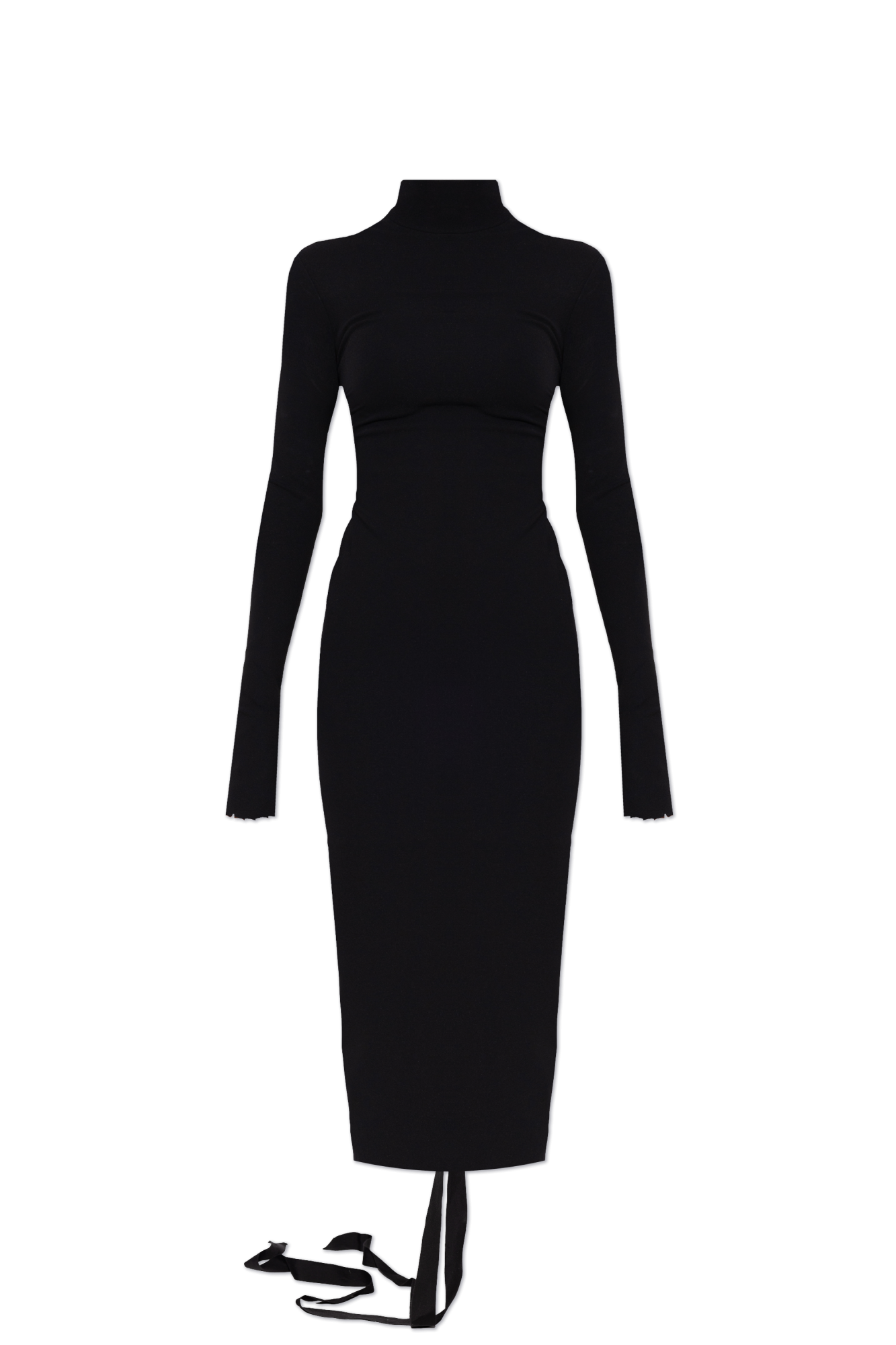 Balenciaga Sukienka Ze Stójką, Kobiety, Czarny
