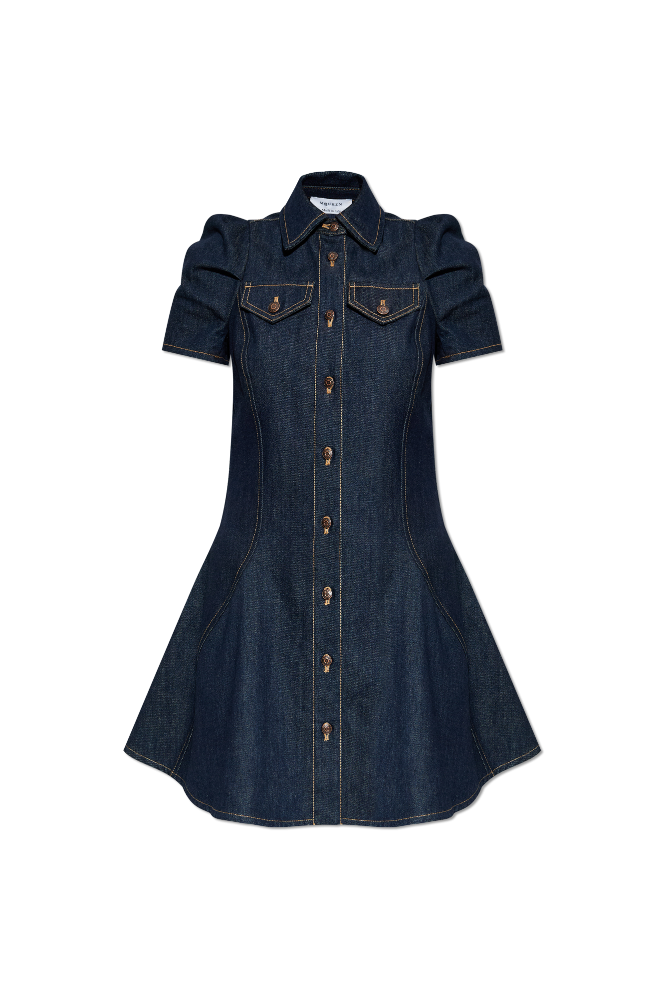 Alexander McQueen Jeansowa Sukienka, Kobiety, Granatowy