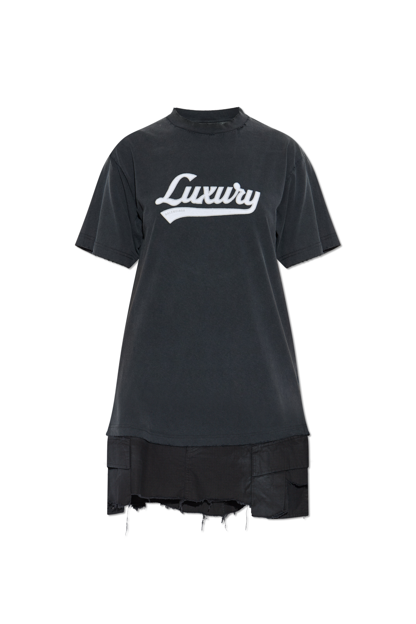 Balenciaga Sukienka Z Logo, Kobiety, Czarny