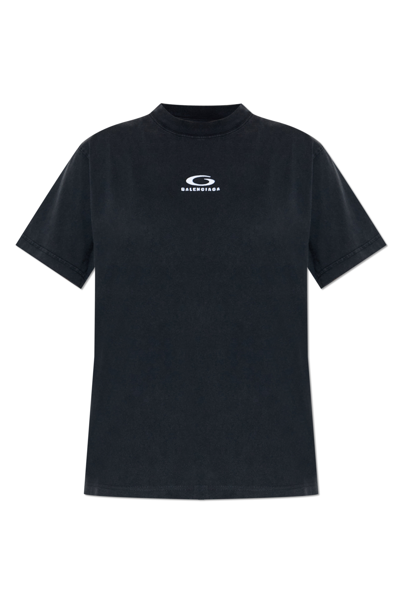 Balenciaga T-shirt Z łączonych Materiałów, Kobiety, Czarny
