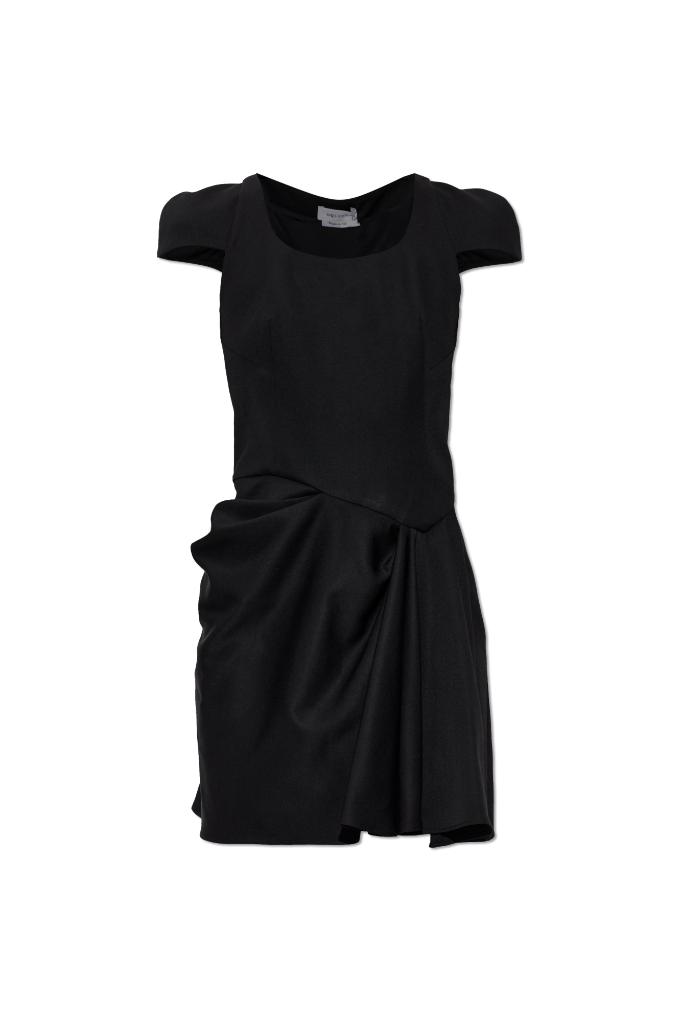 Alexander McQueen Sukienka Z Drapowaniem, Kobiety, Czarny