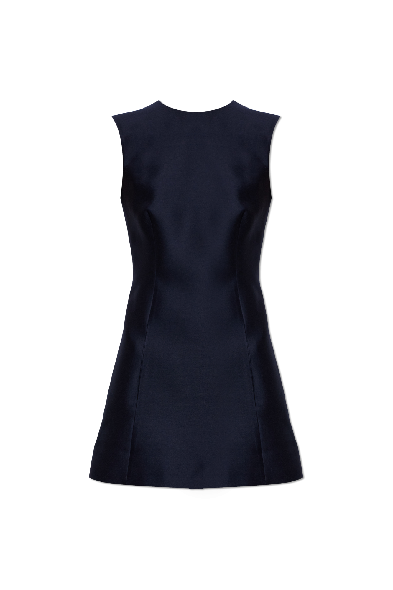 Balenciaga Wełniana Sukienka Bez Rękawów, Kobiety, Granatowy