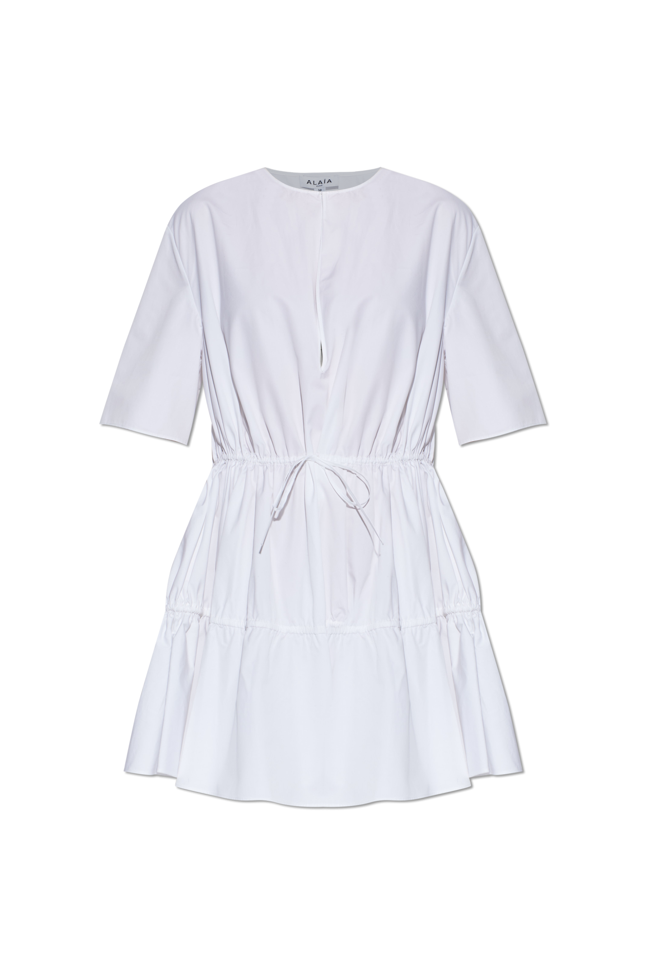 Alaïa Sukienka ściągana Trokami, Kobiety, Biały