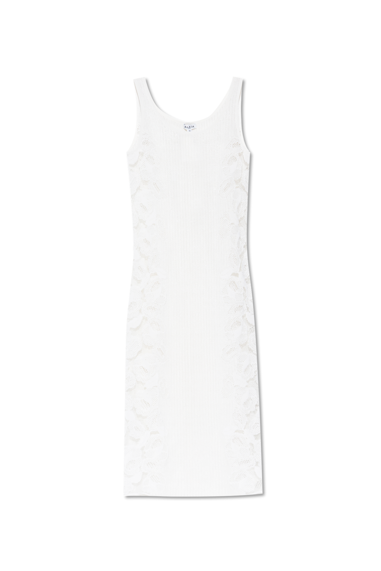 Alaïa Ażurowa Sukienka, Kobiety, Biały
