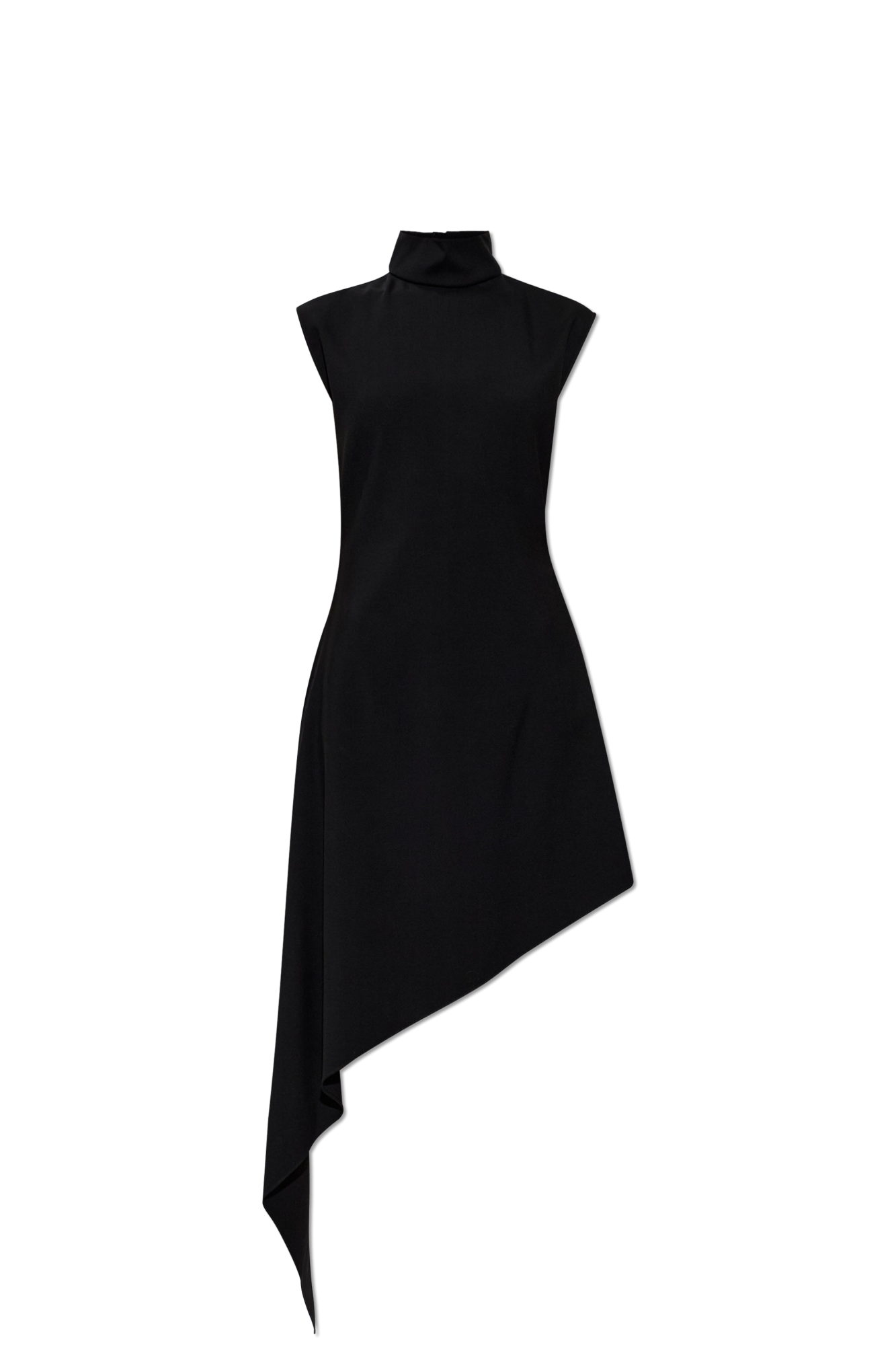 Alaïa Wełniana Sukienka O Asymetrycznym Kroju, Kobiety, Czarny