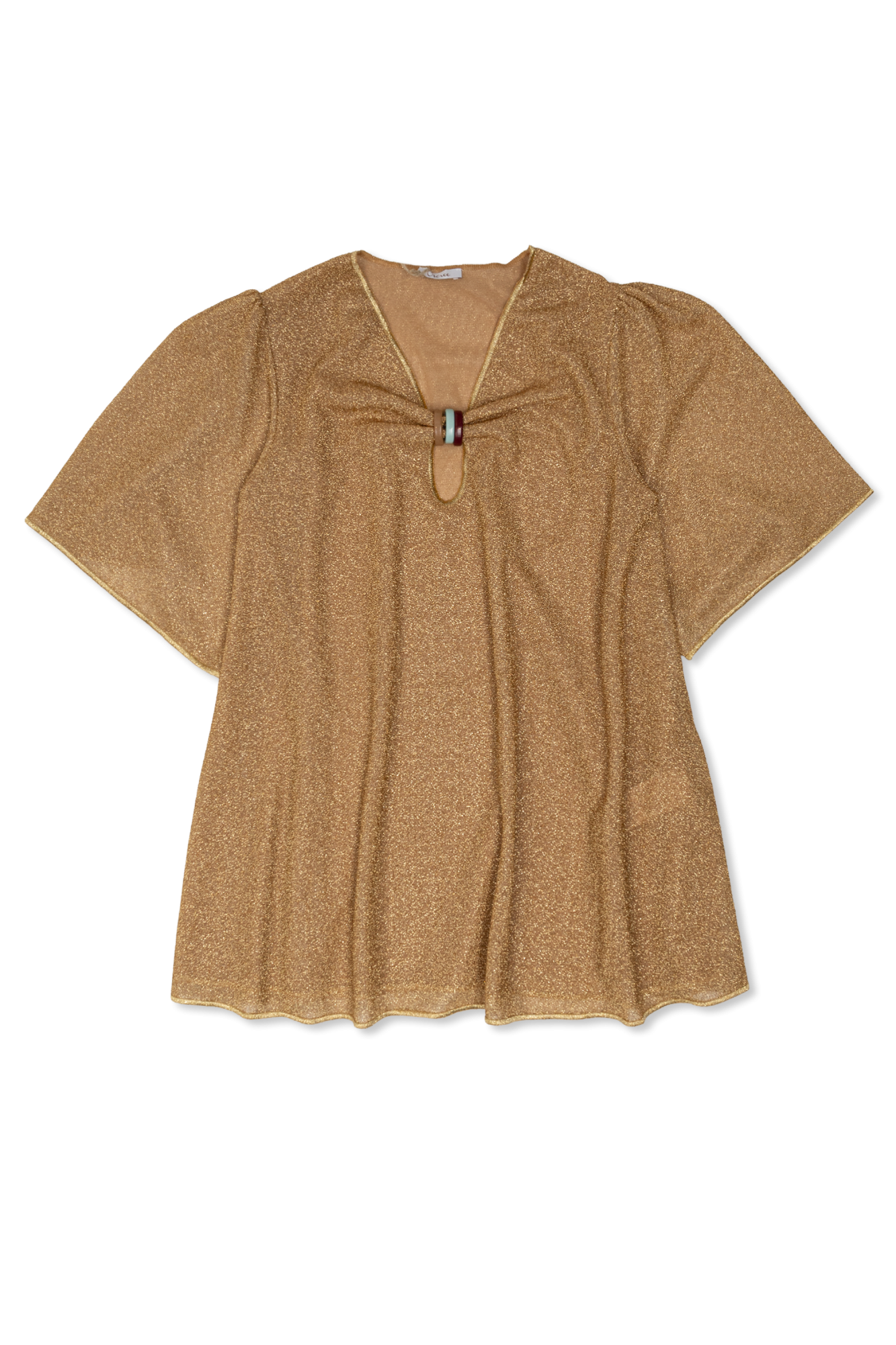 Oseree Kids Sukienka Z Lureksową Nicią, Unisex, Złoty