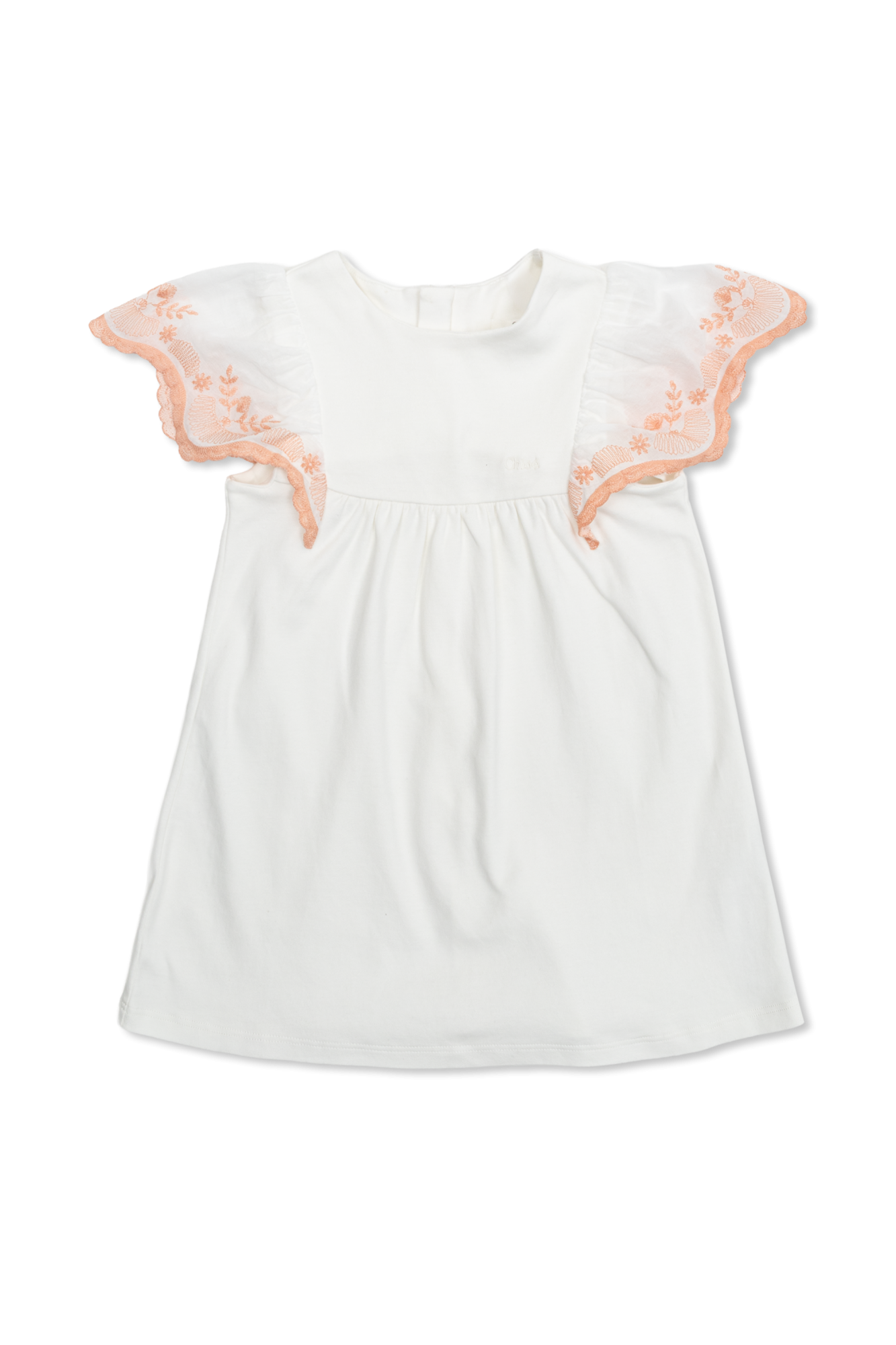 Chloé Kids Bawełniana Sukienka, Unisex, Biały