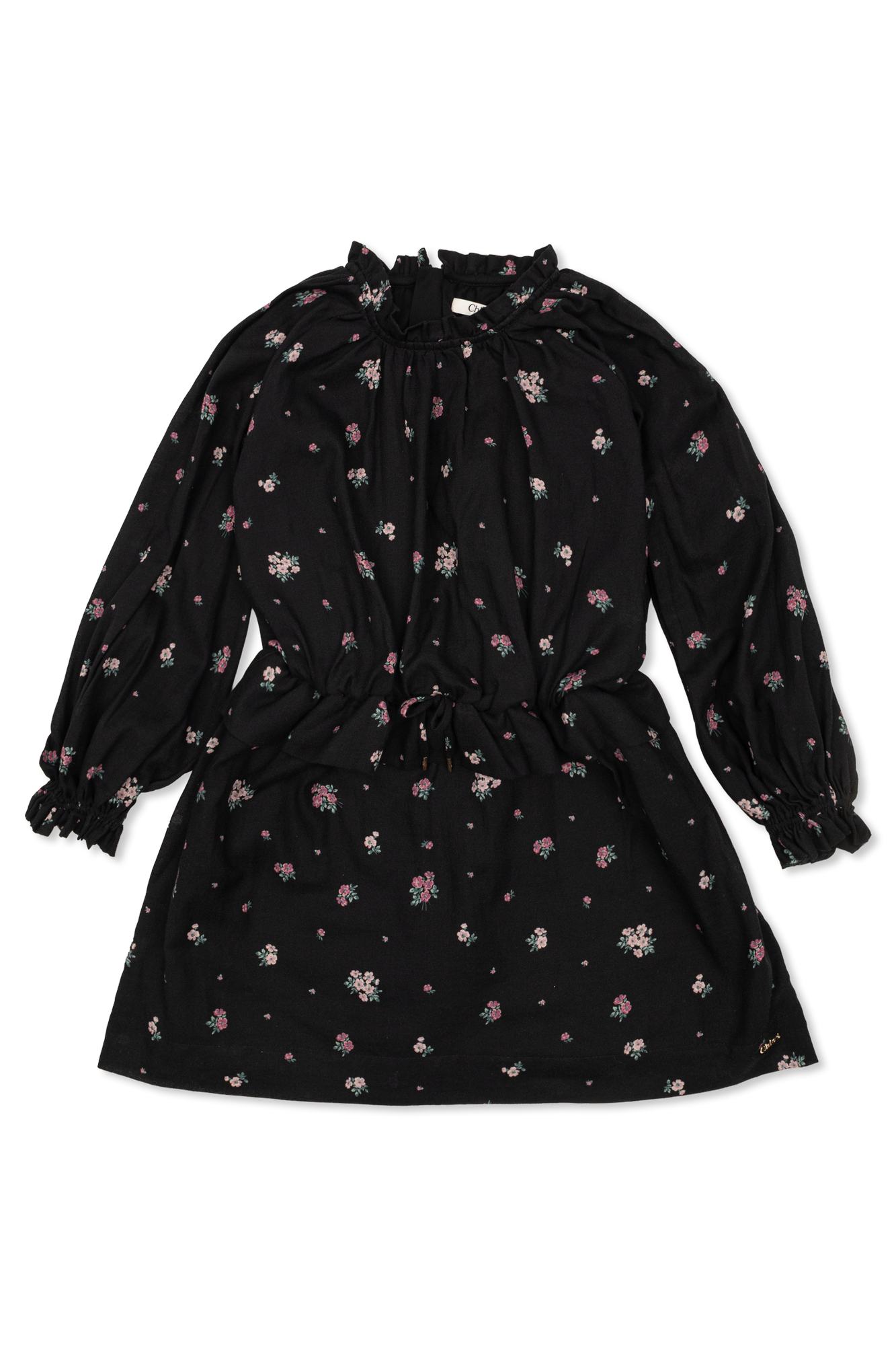 Chloé Kids Sukienka Z Motywem Kwiatowym, Unisex, Czarny