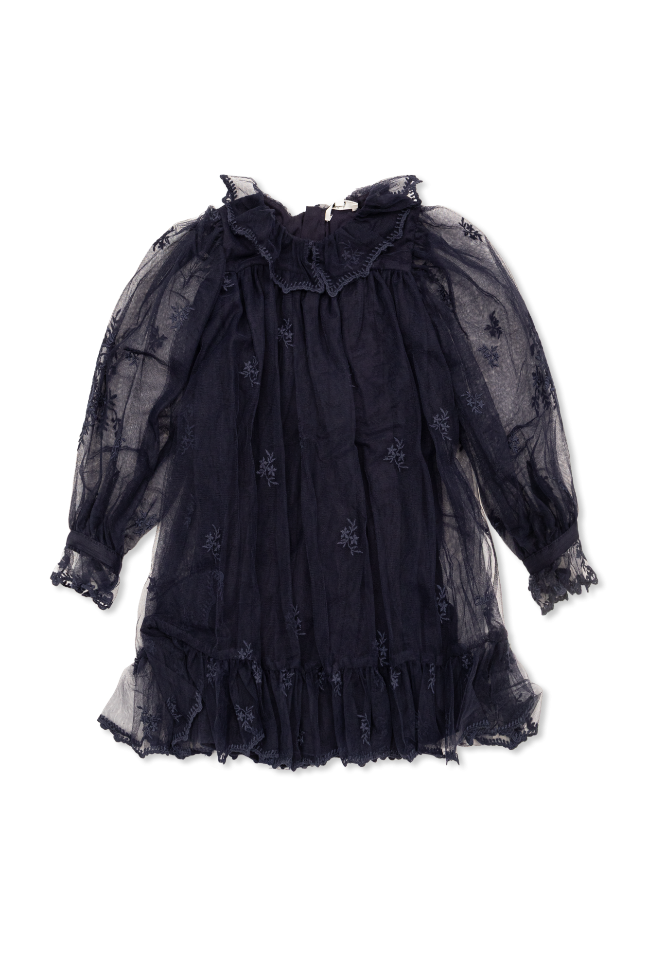 Chloé Kids Tiulowa Sukienka, Unisex, Granatowy