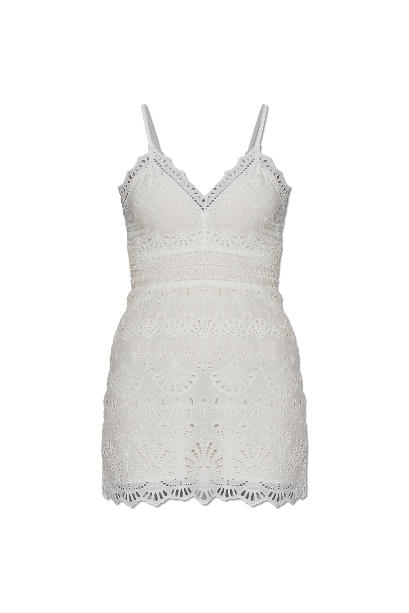 LoveShackFancy Bawełniana Sukienka ‘Peppy’, Kobiety, Biały