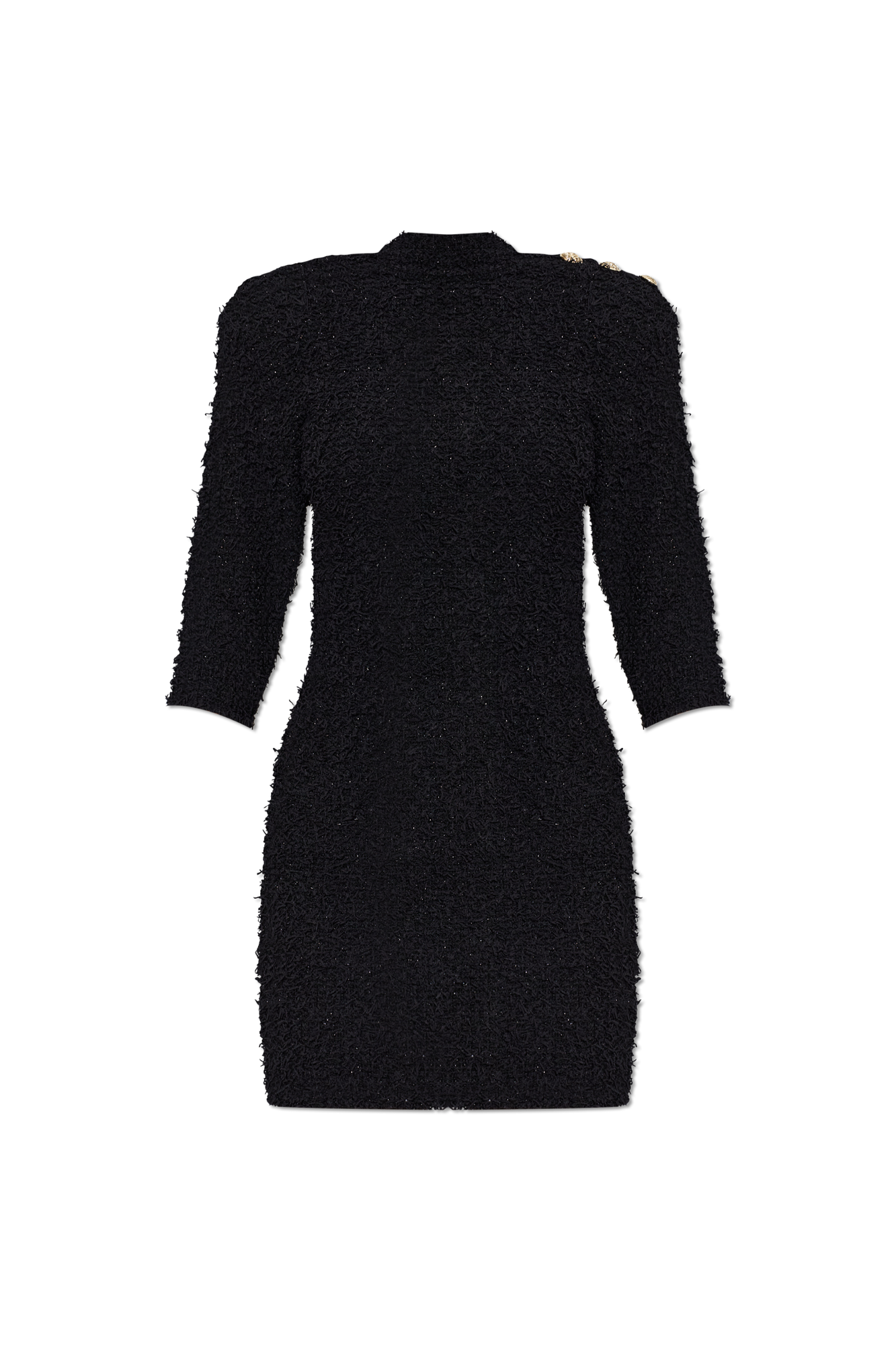 Balmain Tweedowa Sukienka O Dopasowanym Kroju, Kobiety, Czarny